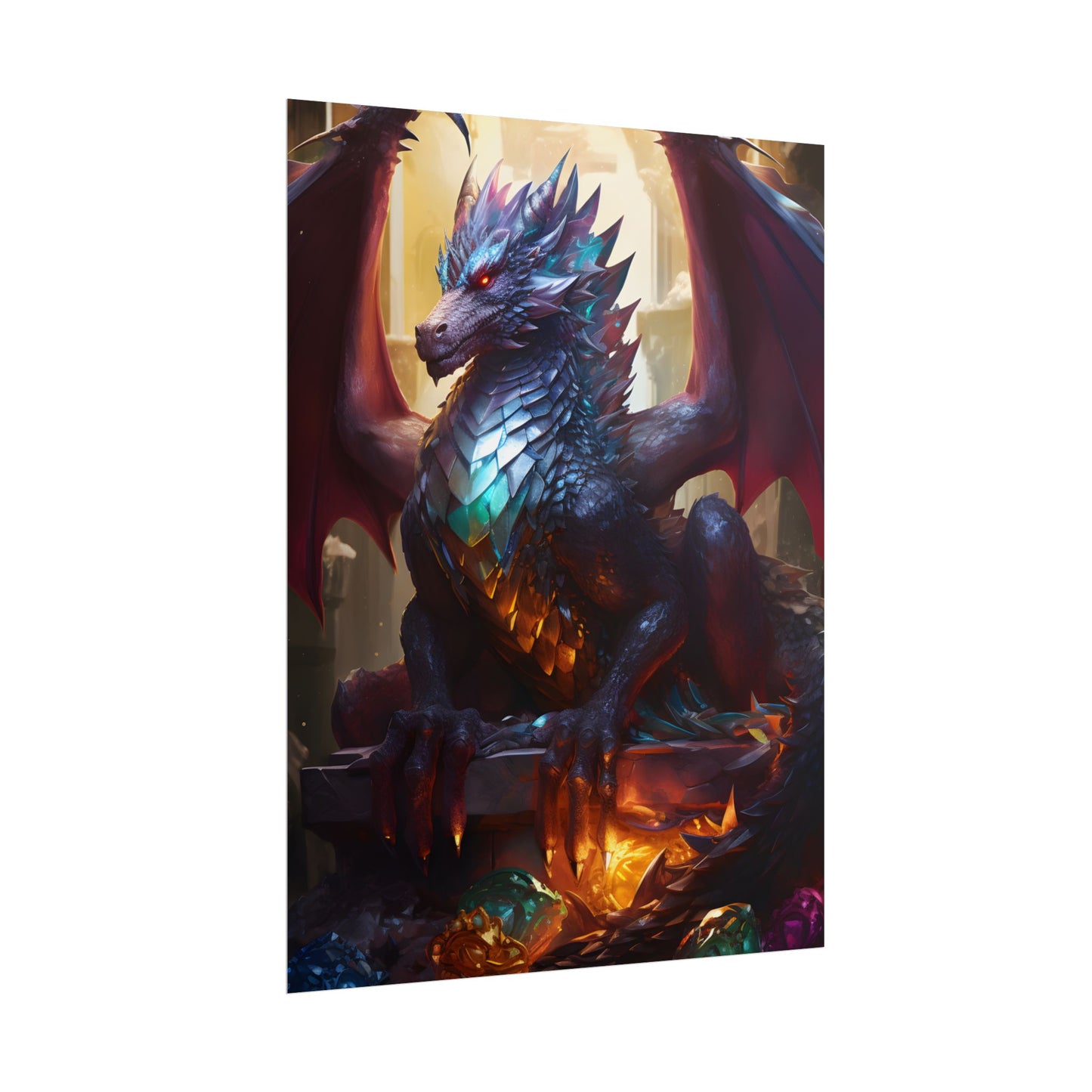 Ancient Dragon's Majestic Lair: Fantasy Guardians of Old - Poster