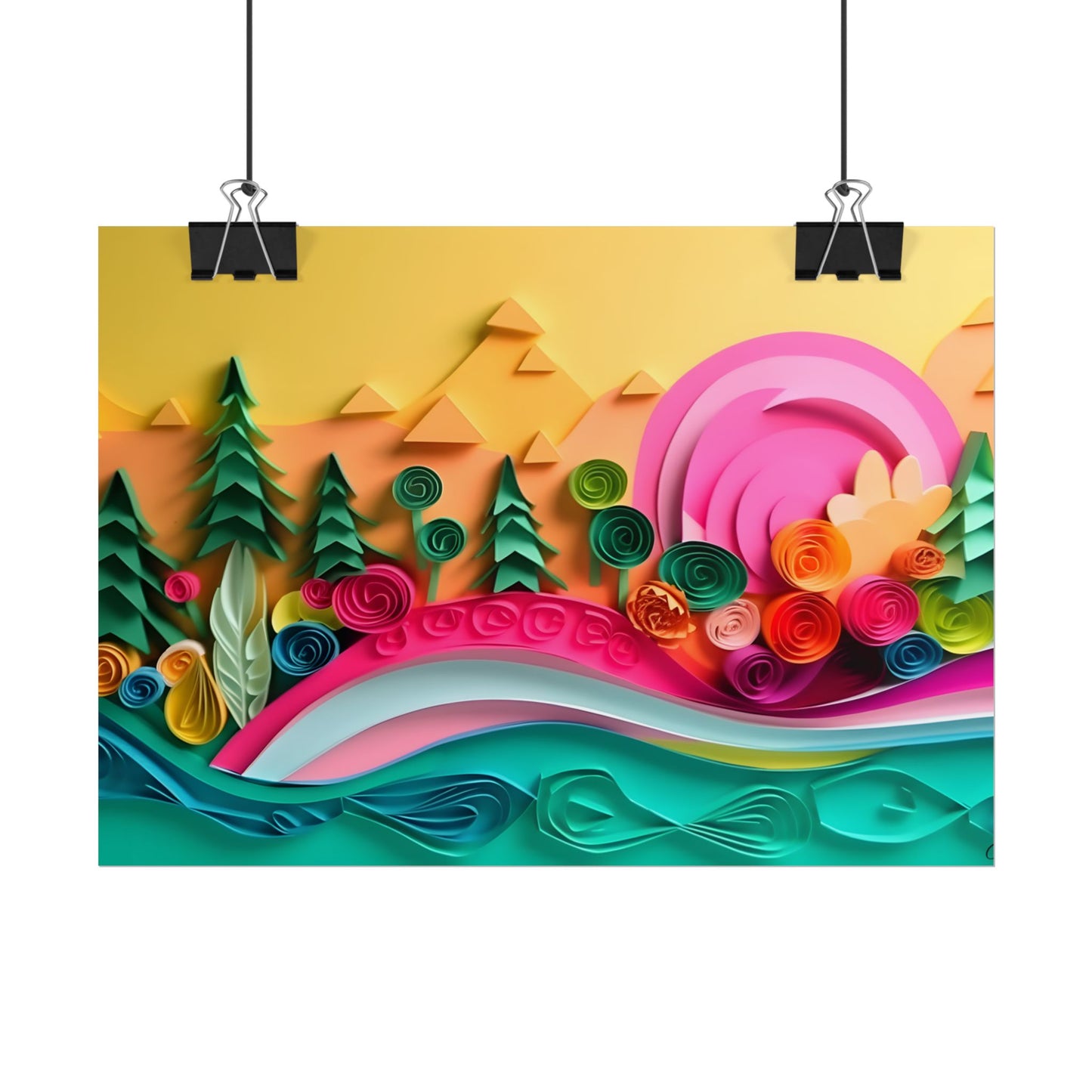 Magical Beach Sunset: Peaceful Landscape Art - Poster