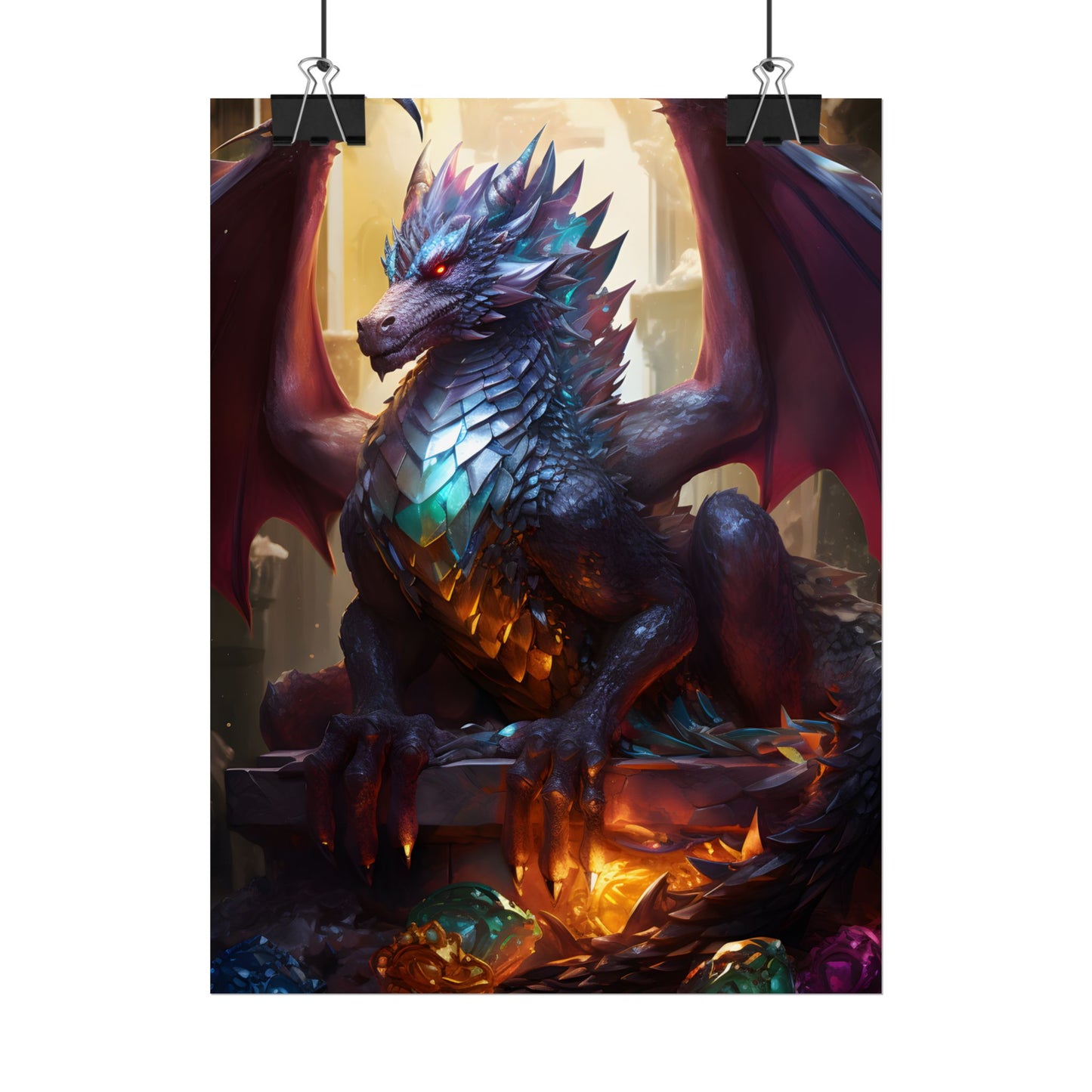 Ancient Dragon's Majestic Lair: Fantasy Guardians of Old - Poster