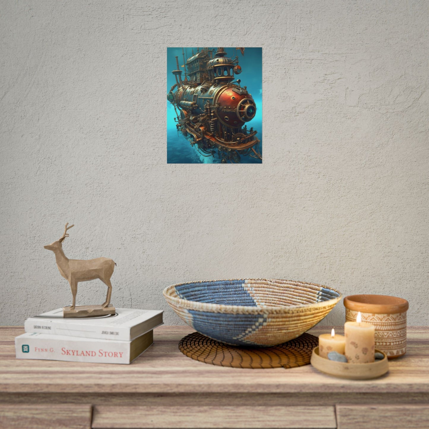 Steampunk Oceanic Adventure: Crew Ready for Journey - Poster