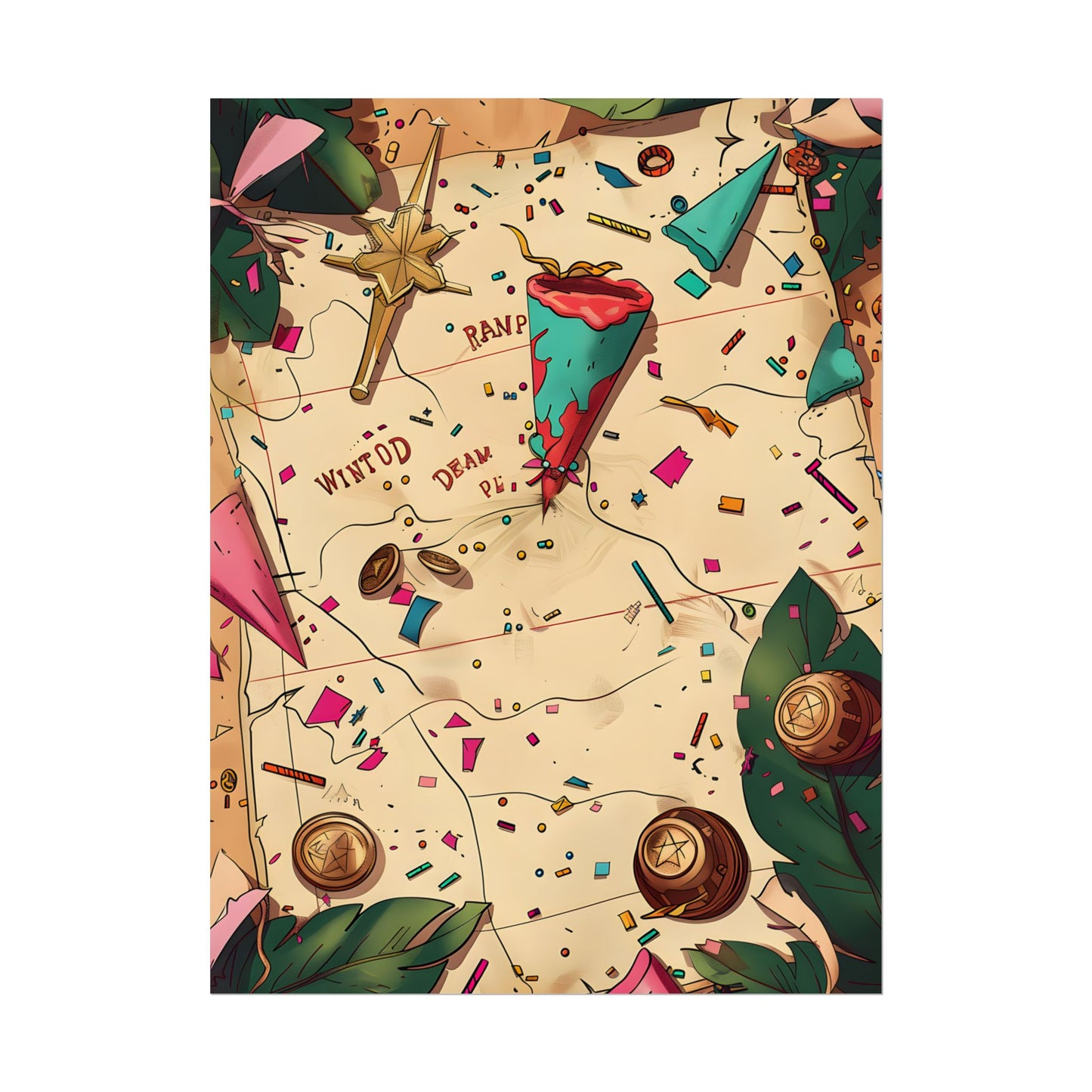 Whimsical Portrait with a Large Nose - Poster