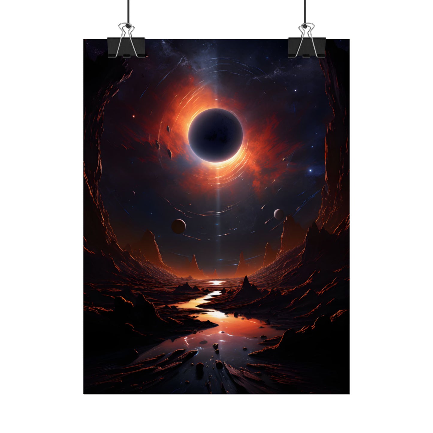 Vibrant Black Hole Cosmic: A Massive Planet in Orbit - Poster