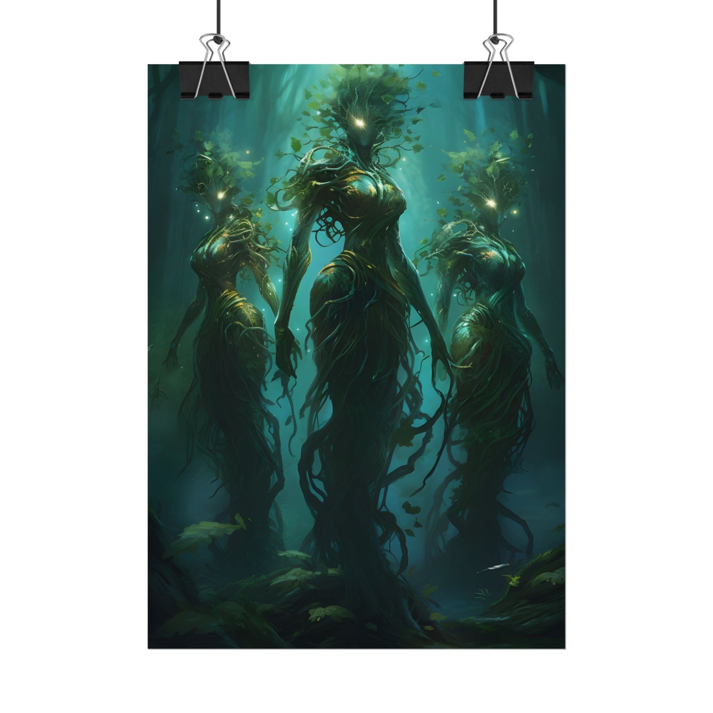 Mystical Forest Ancient Tree: Serene Nature Art - Poster