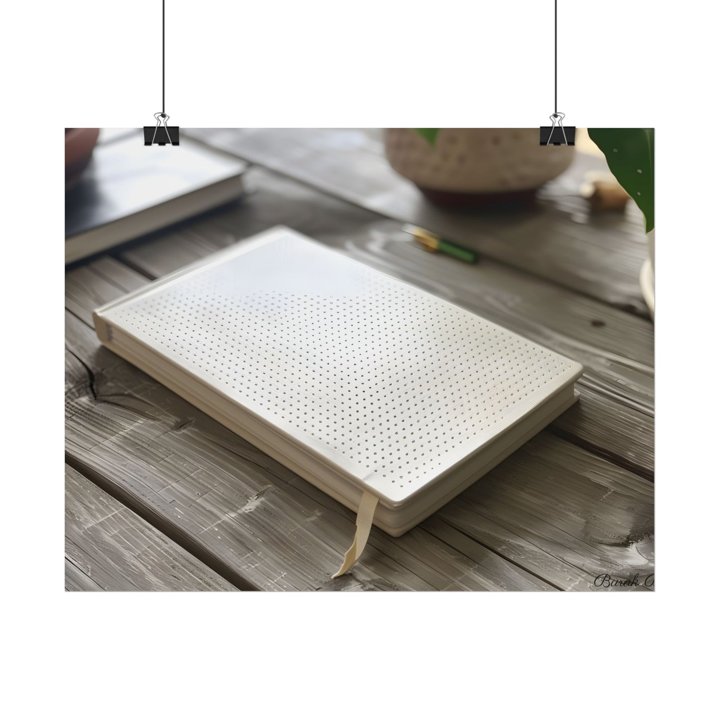 Minimalist Notebook: Embossed Dot Pattern Art - Poster