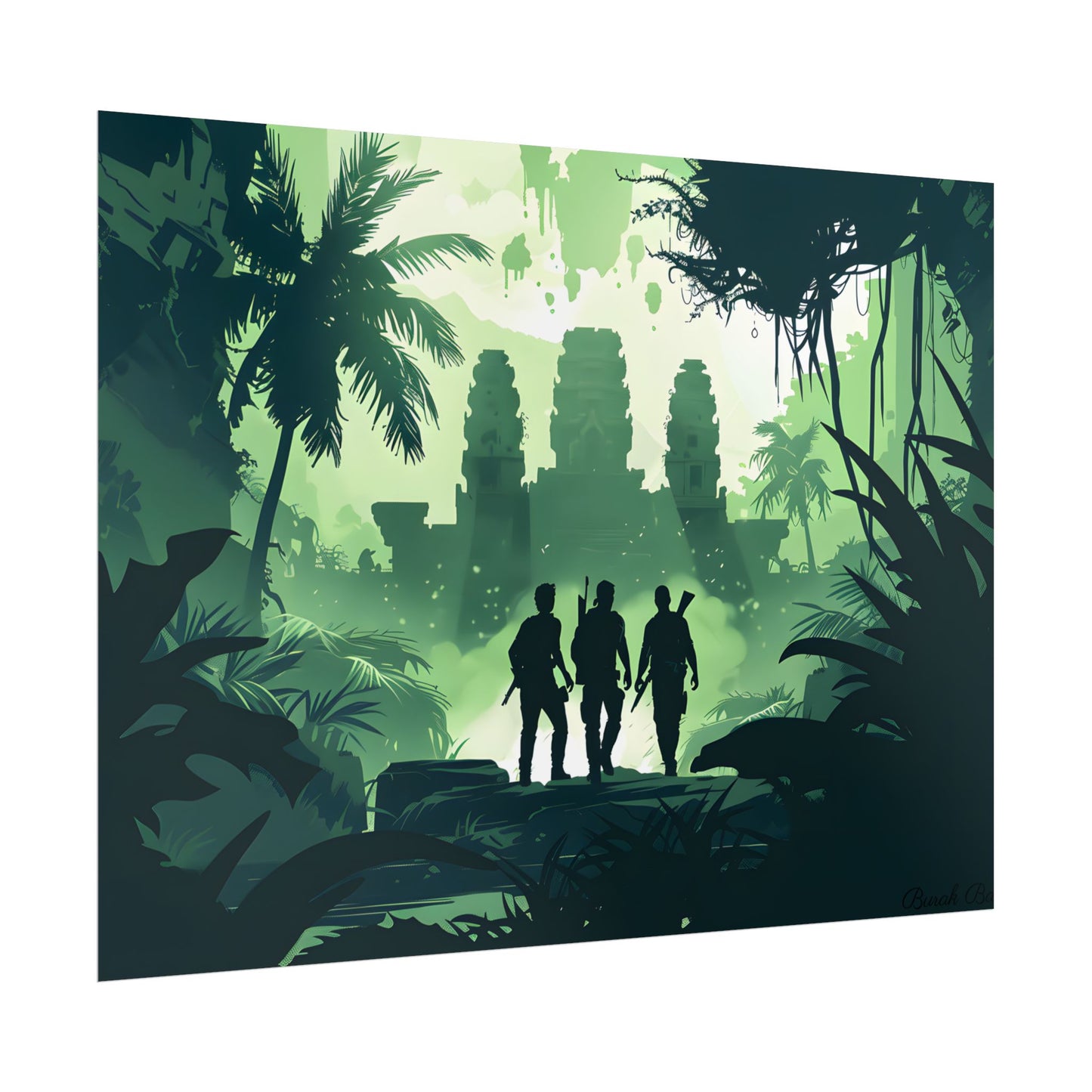 Young Adventurer: Minimalist Digital Portrait - Poster