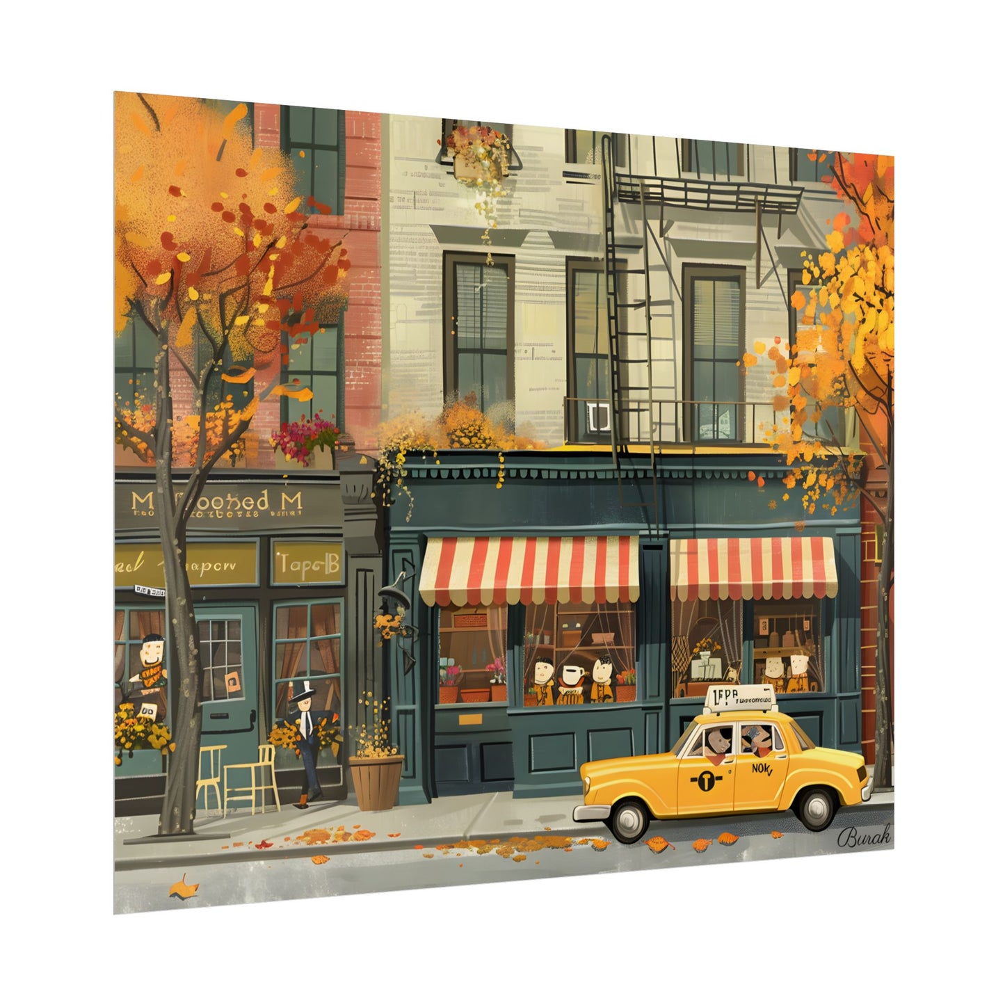 Whimsical Yellow Dreams: Playful Building Digital Art - Poster