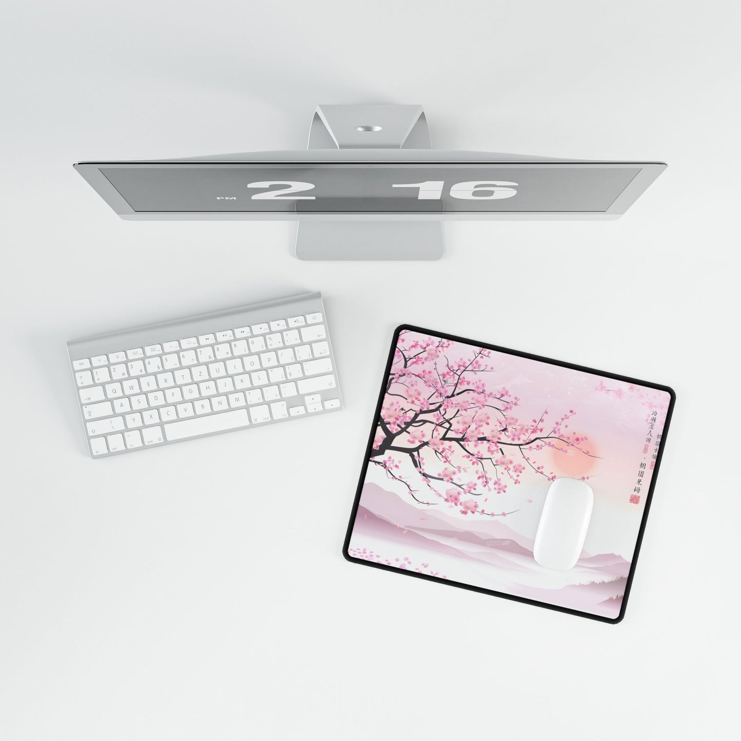 Cherry Blossom Beauty: Japanese Nature Art - Desk Mat