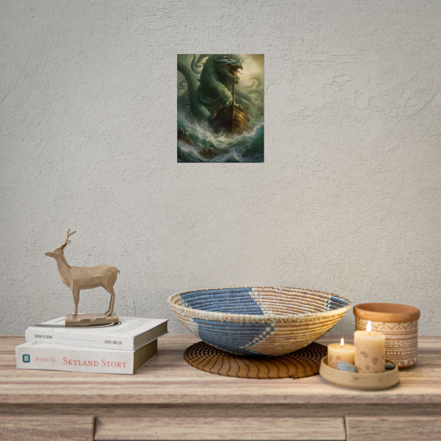 Ancient Mythical Sea Monsters: Prehistoric Marine Creature Art - Poster
