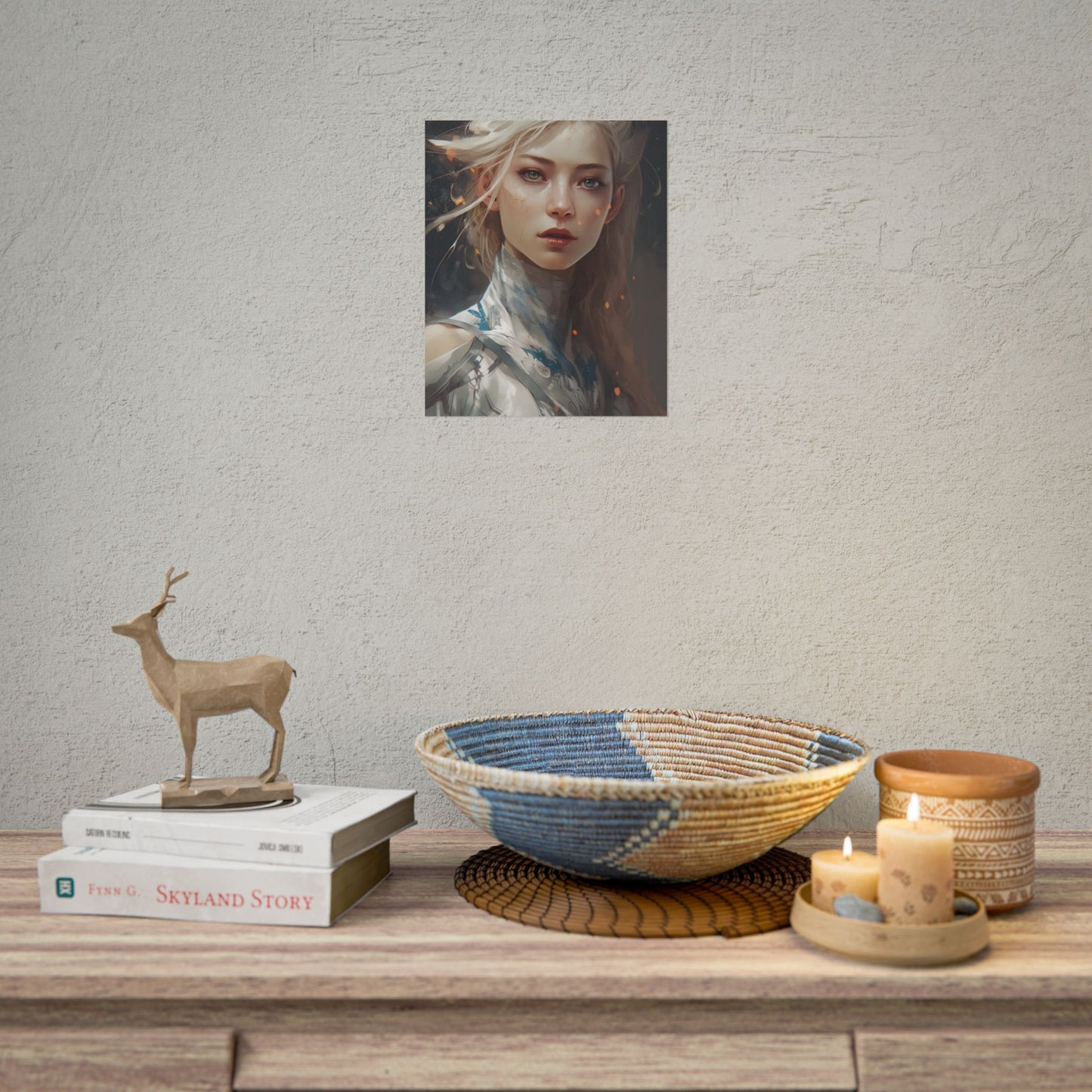 Astonishing Blonde Portrait: Capturing Intensity in Art - Poster