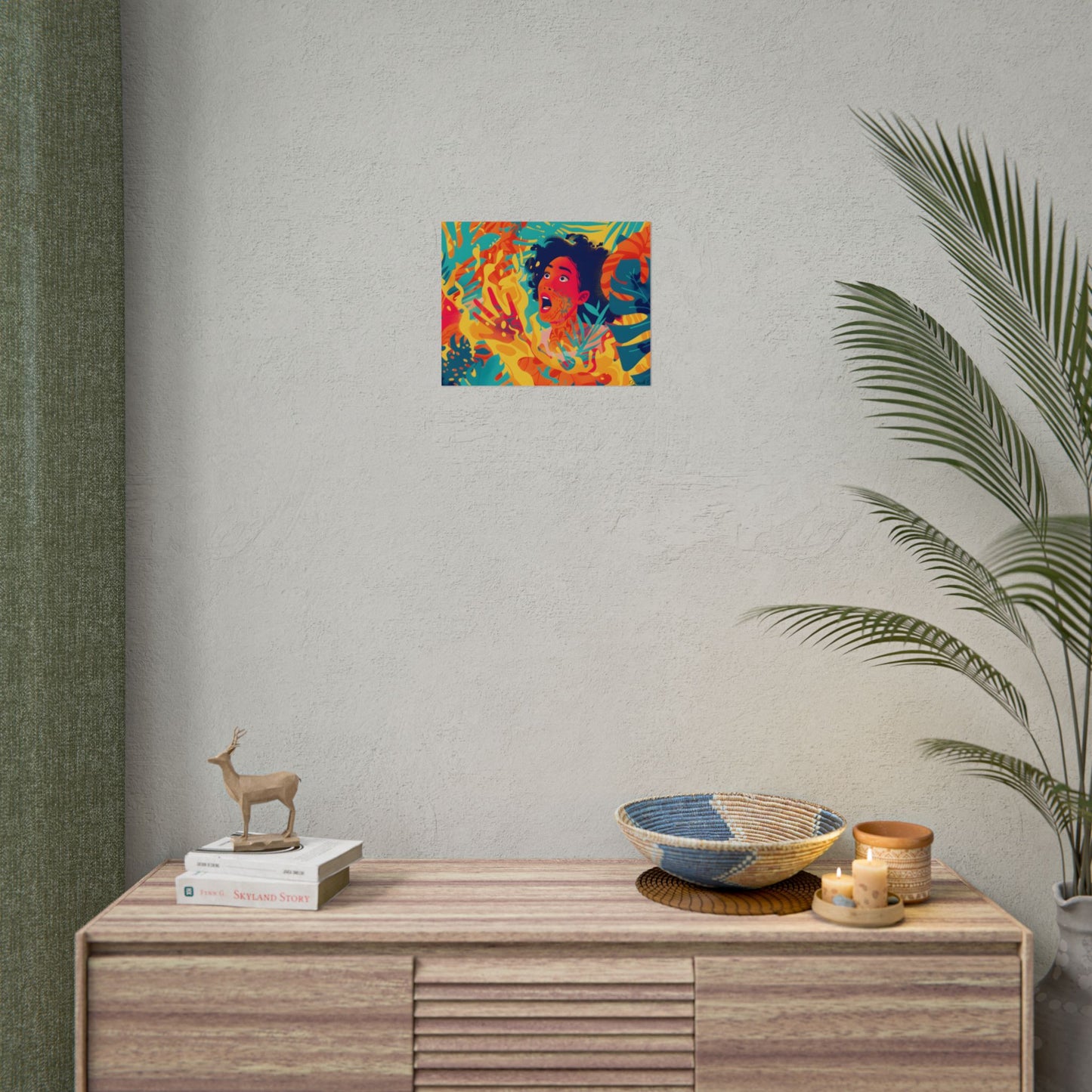 Whimsical Plant Illustration: Digital Cartoon Art - Poster