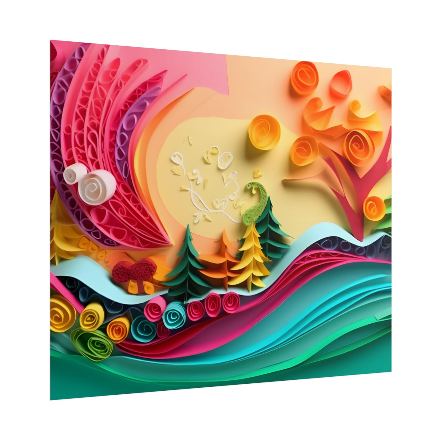 Paper Quilling Art: Creative Craftsmanship in Action - Poster