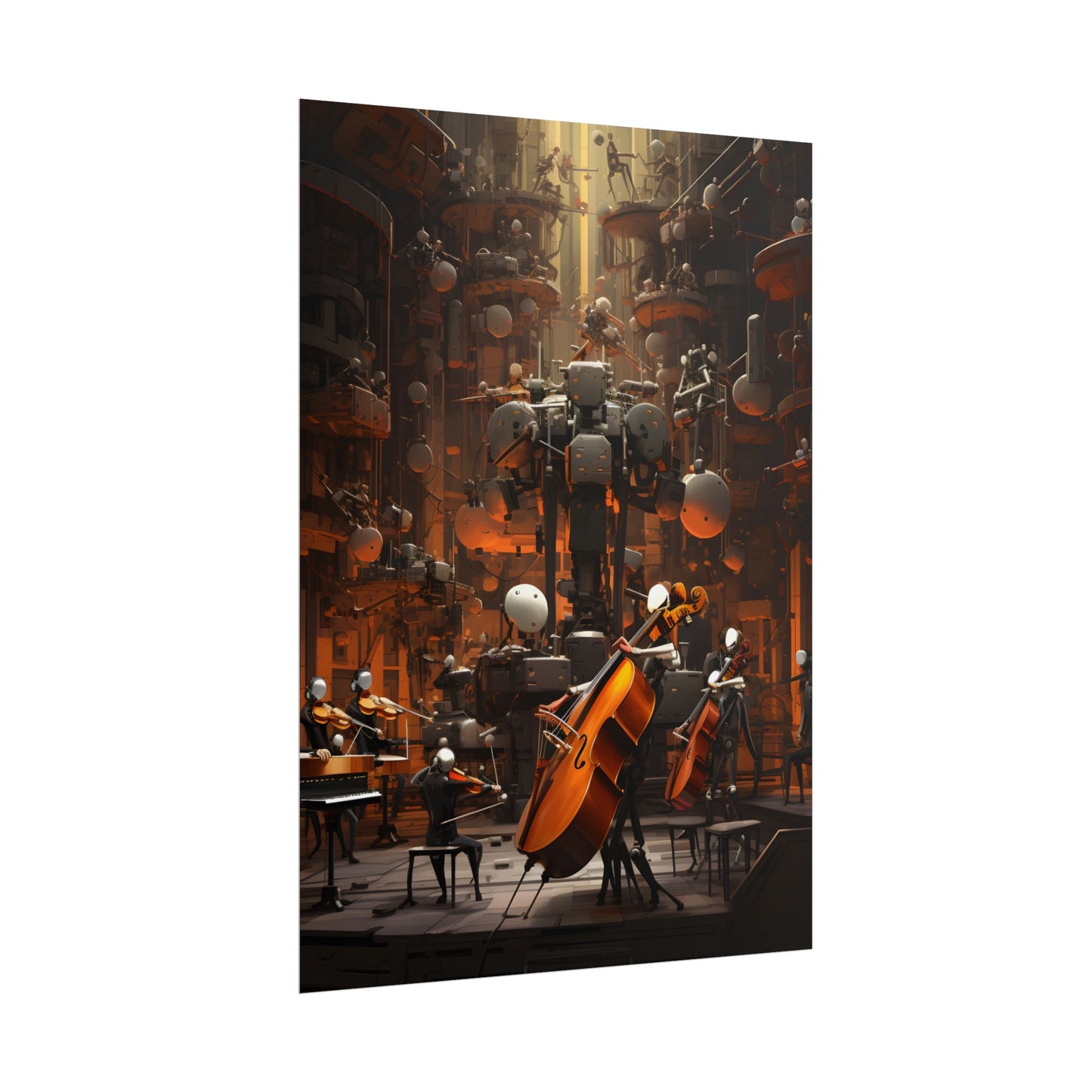 6 Sentient Robot Musicians: A Symphony of Artistic Expression - Poster