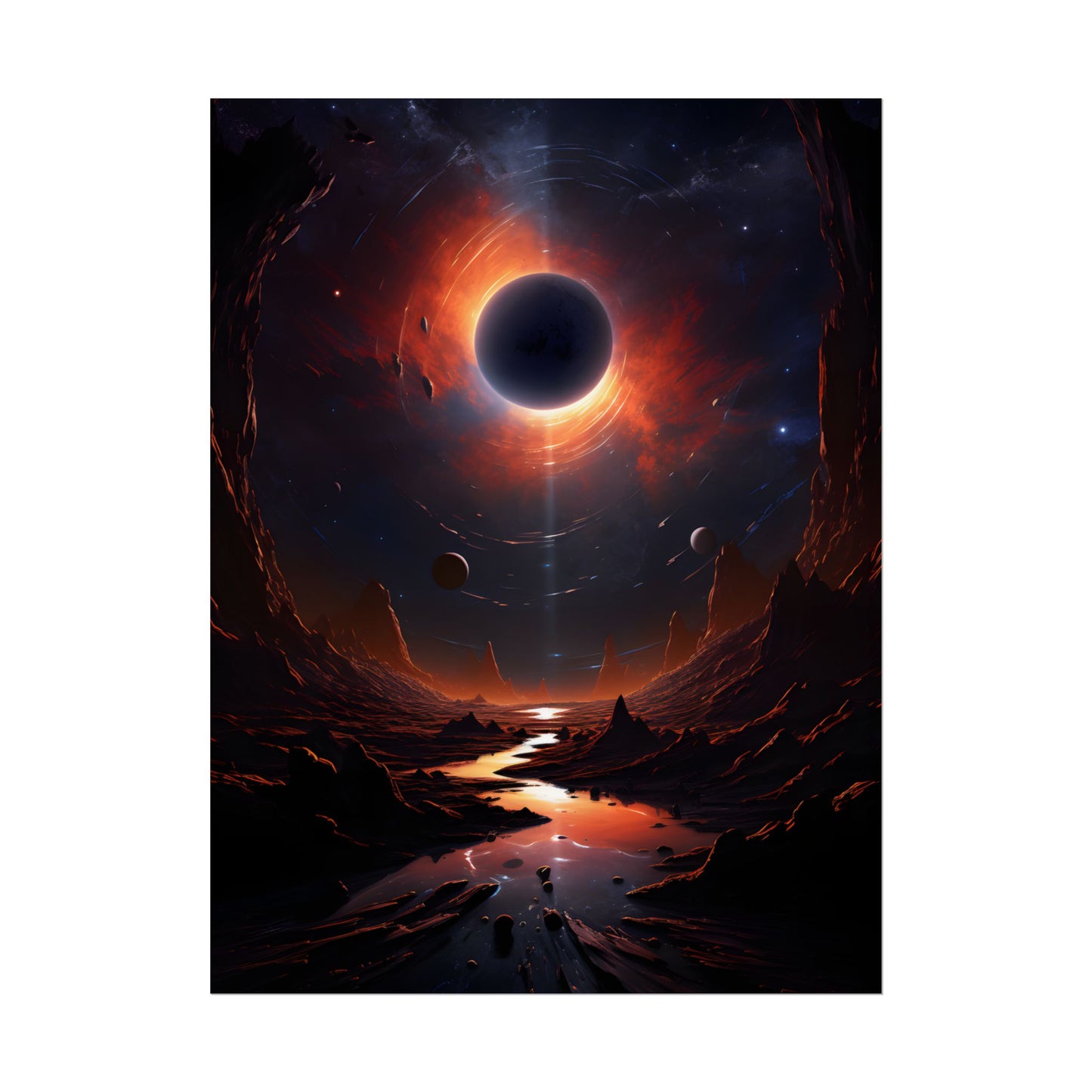 Vibrant Black Hole Cosmic: A Massive Planet in Orbit - Poster