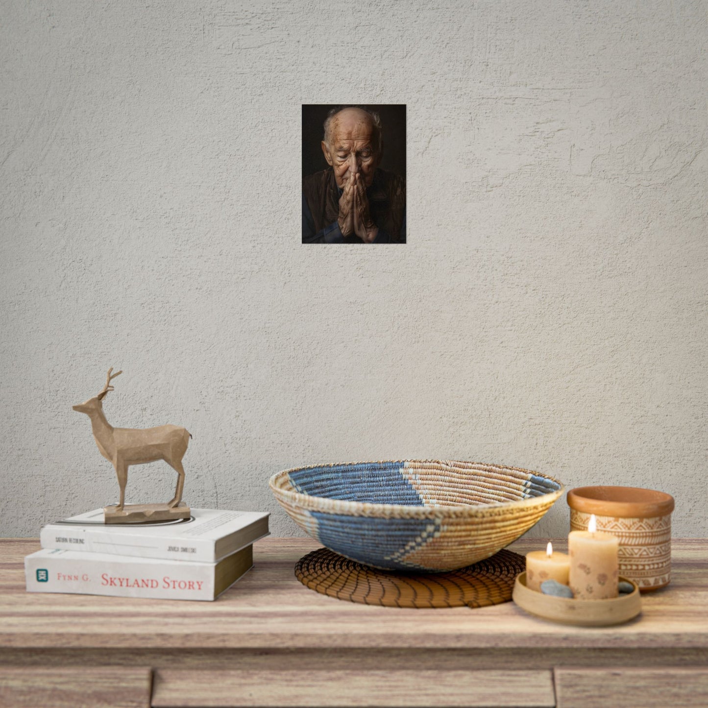 A Moment in Time: Gentle Aged Man in Formal Contemplation - Poster