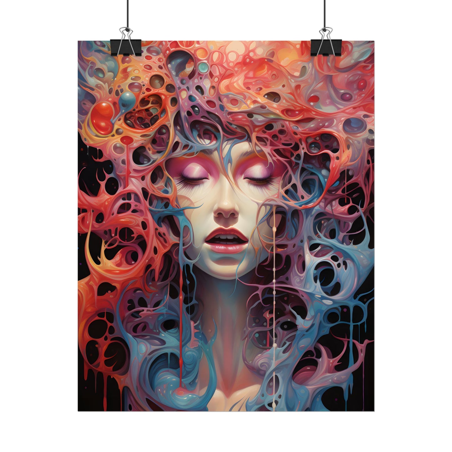 Tears in Reality: Surreal Portals Digital Art - Poster