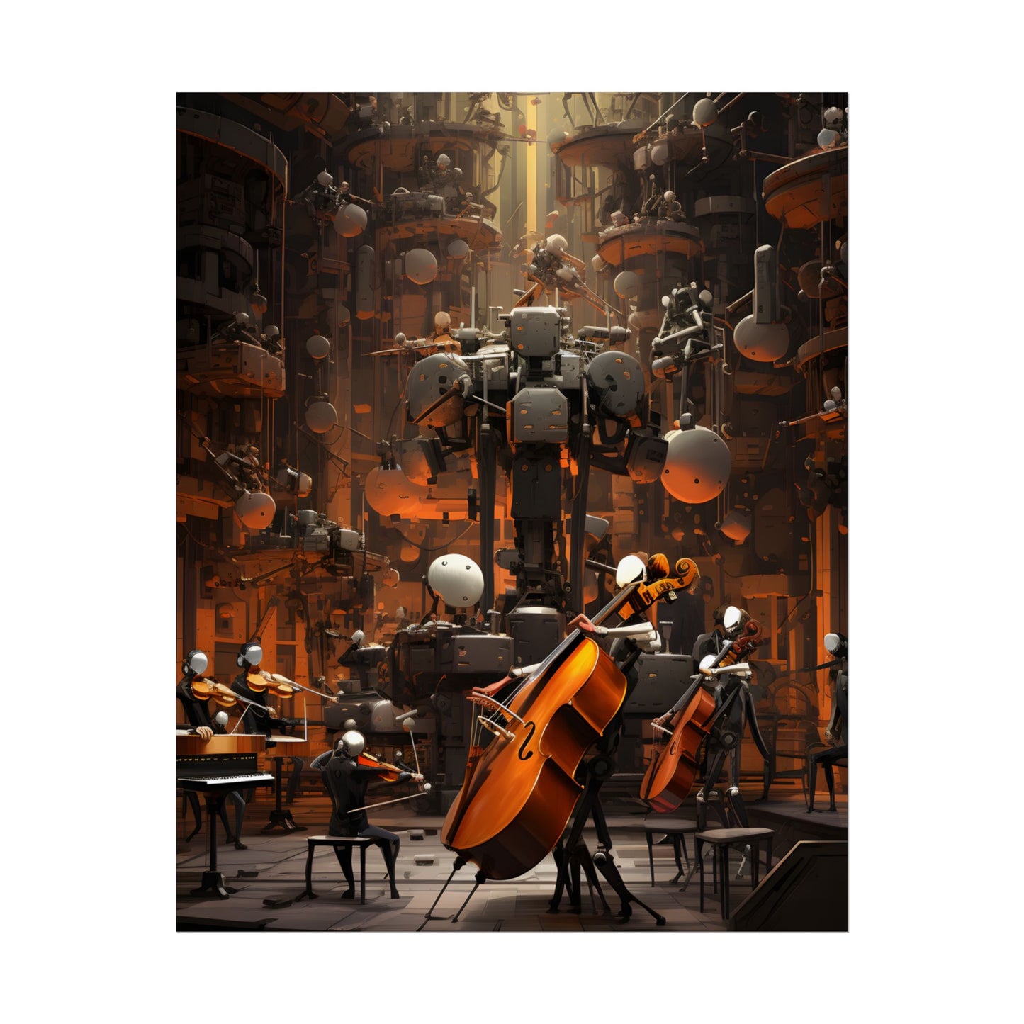 6 Sentient Robot Musicians: A Symphony of Artistic Expression - Poster