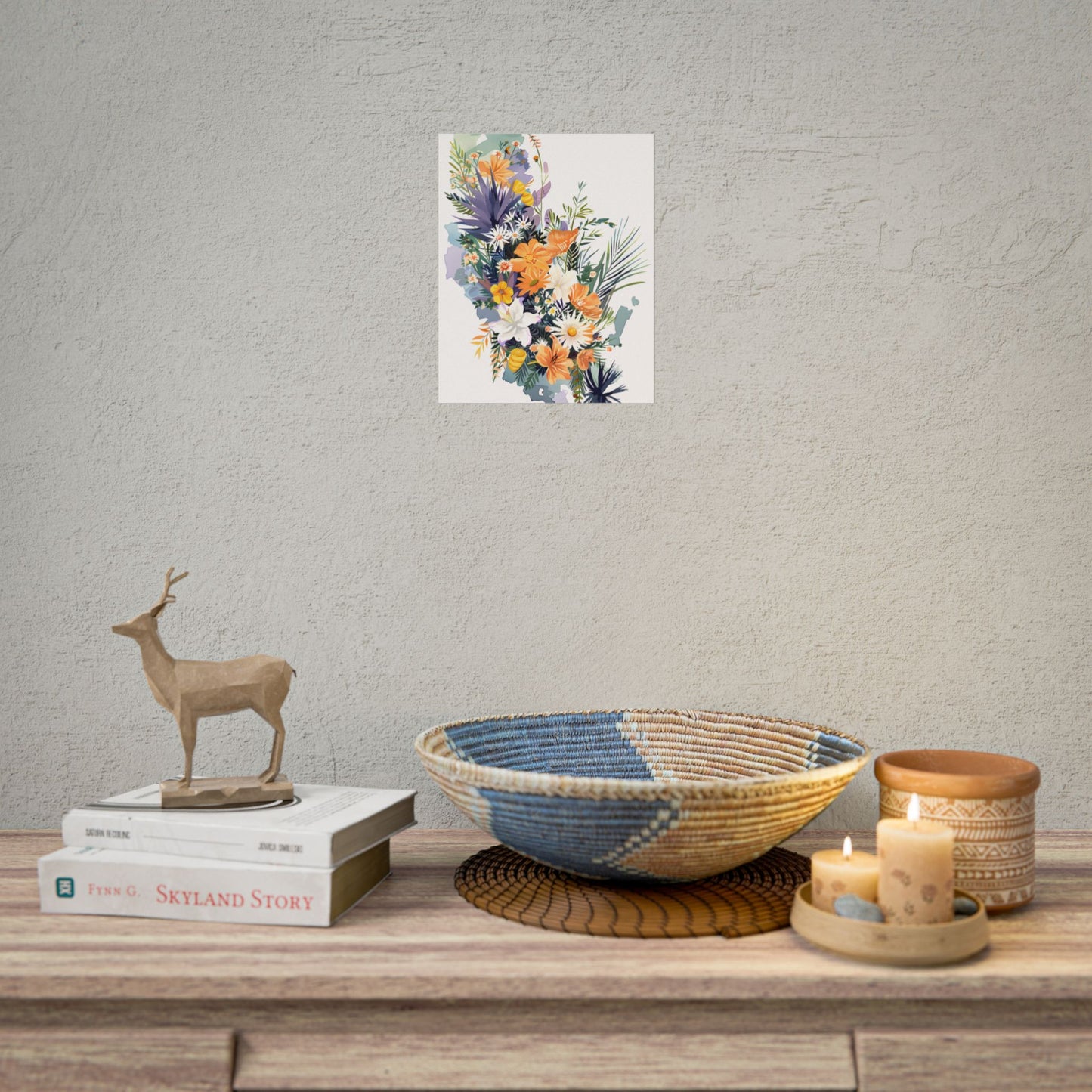 Whimsical Florida Map: Playful Art Illustration - Poster