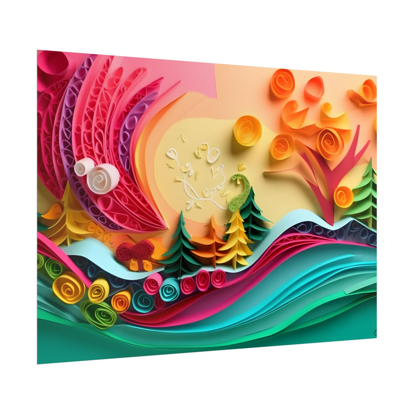 Paper Quilling Art: Creative Craftsmanship in Action - Poster