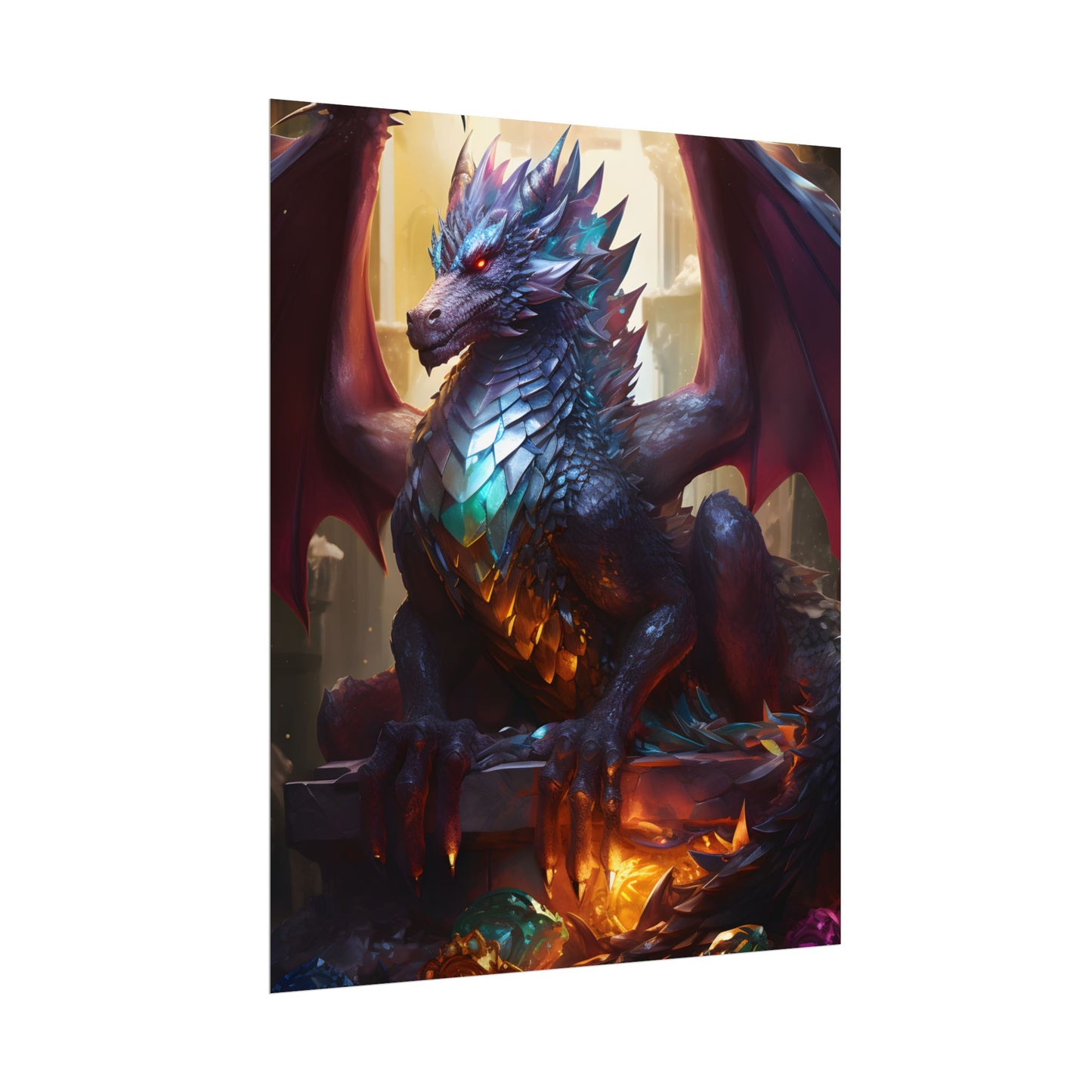Ancient Dragon's Majestic Lair: Fantasy Guardians of Old - Poster