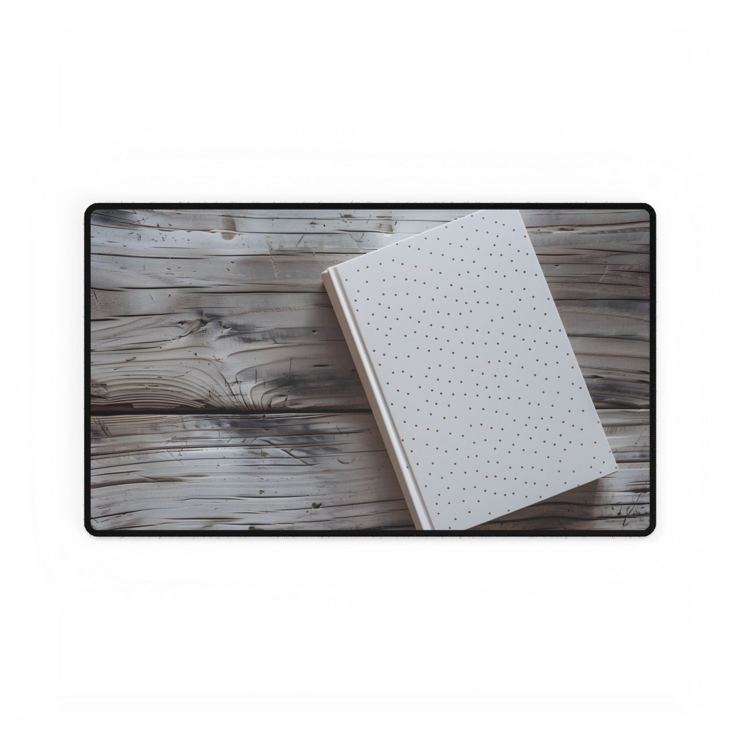 Minimalist Notebook with Embossed Dot Pattern: Unique Stationery Art - Desk Mat