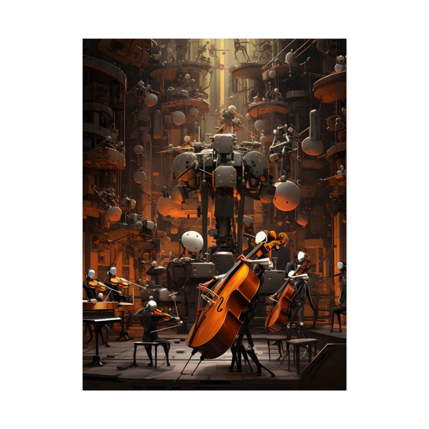 6 Sentient Robot Musicians: A Symphony of Artistic Expression - Poster