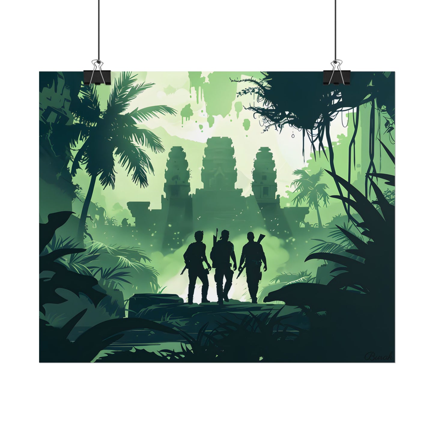 Young Adventurer: Minimalist Digital Portrait - Poster