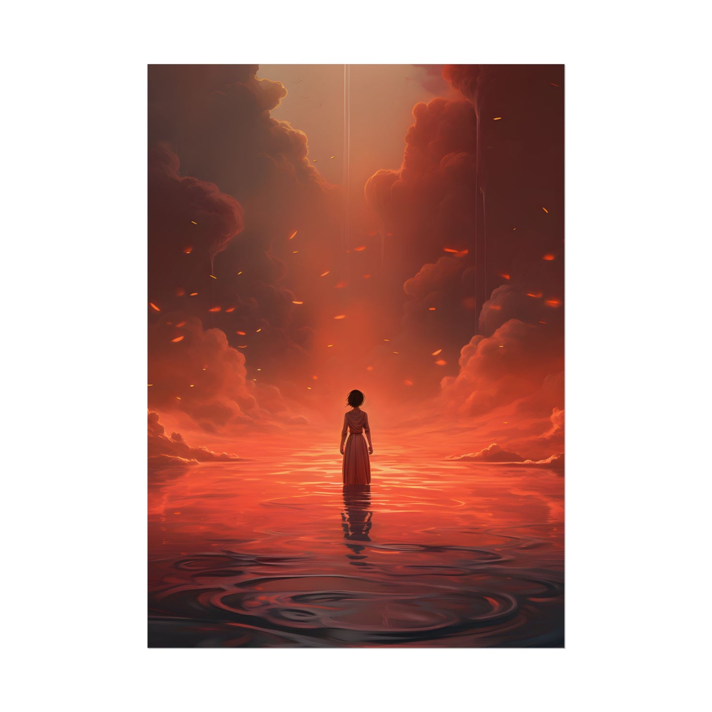 Vibrant Sunflower in Full Bloom: Outdoor Artwork - Poster