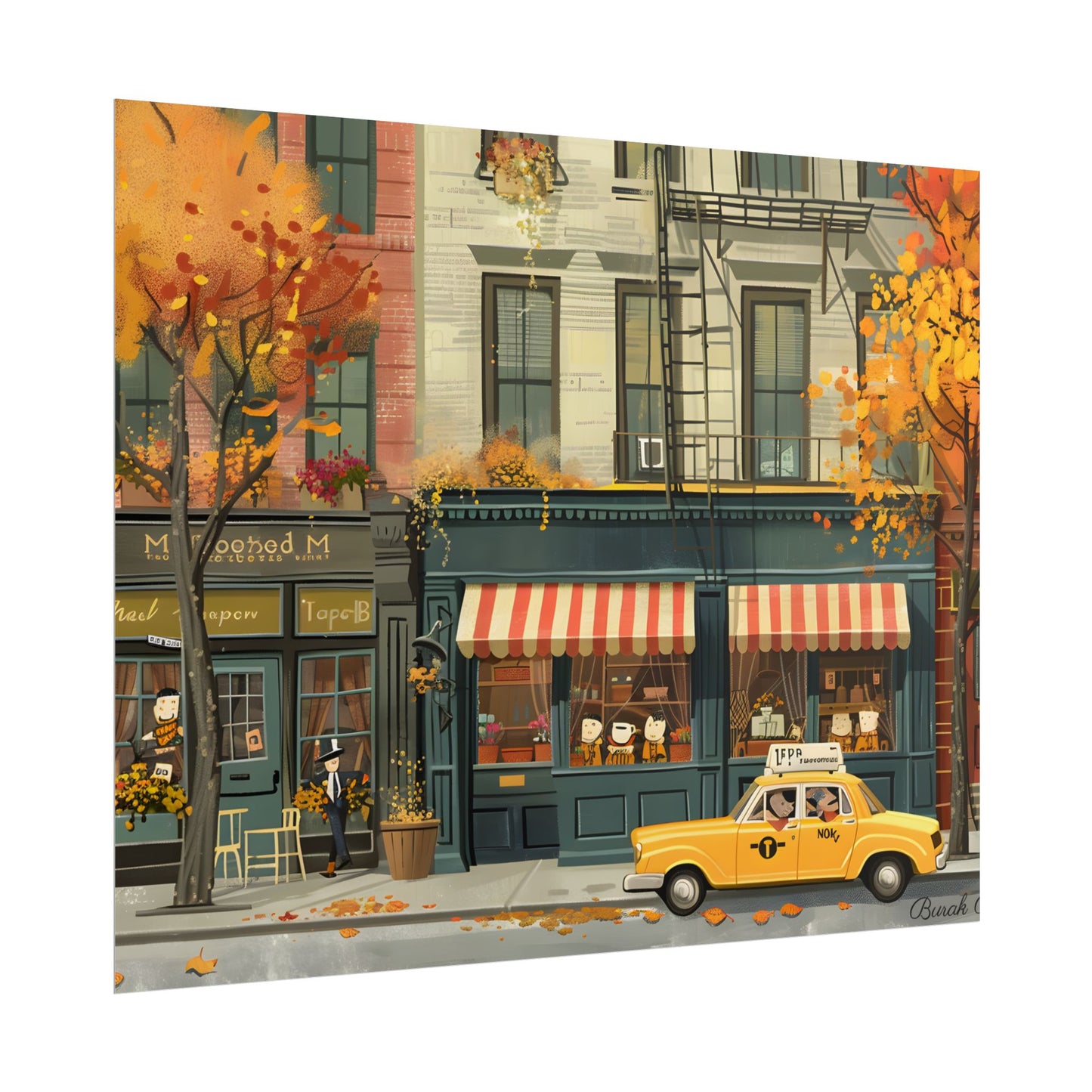 Whimsical Yellow Dreams: Playful Building Digital Art - Poster