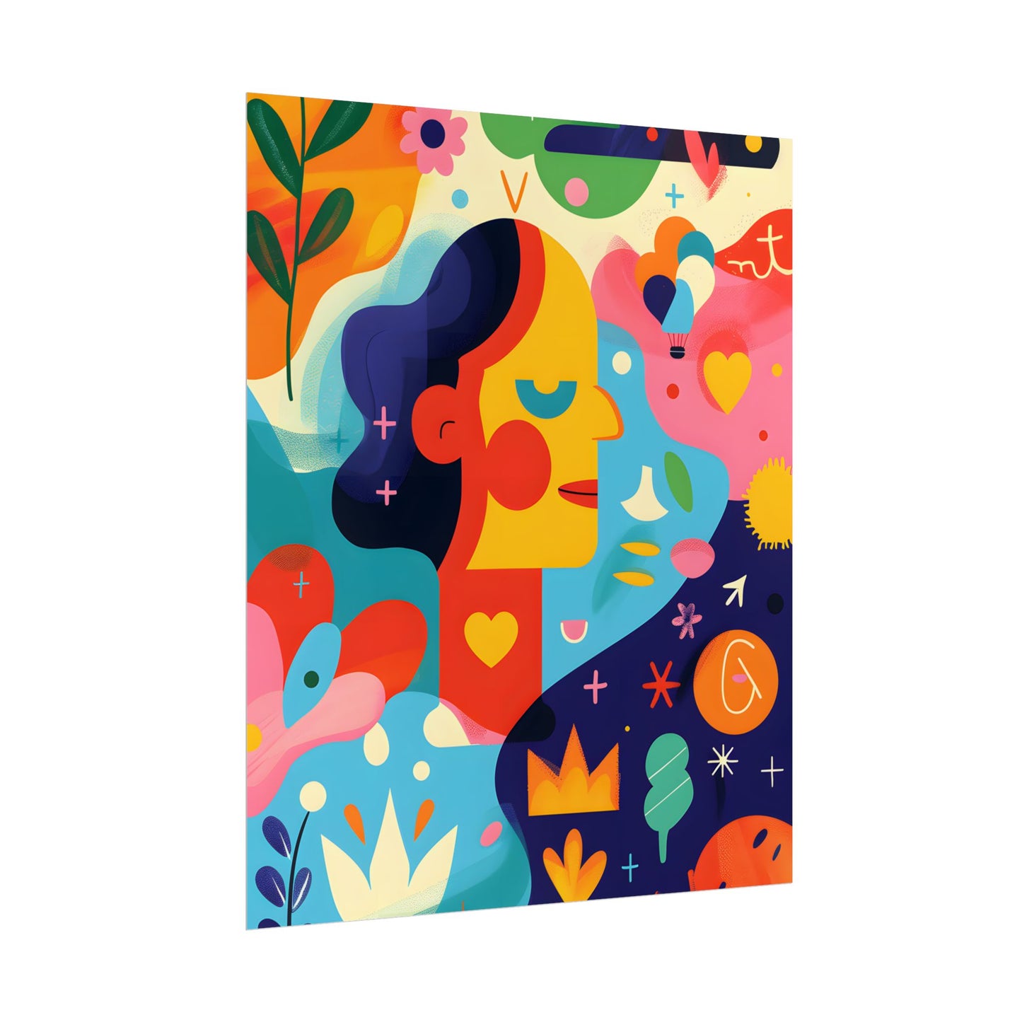 Vibrant Growth Mindset Quote: Colorful Inspiration Art - Poster