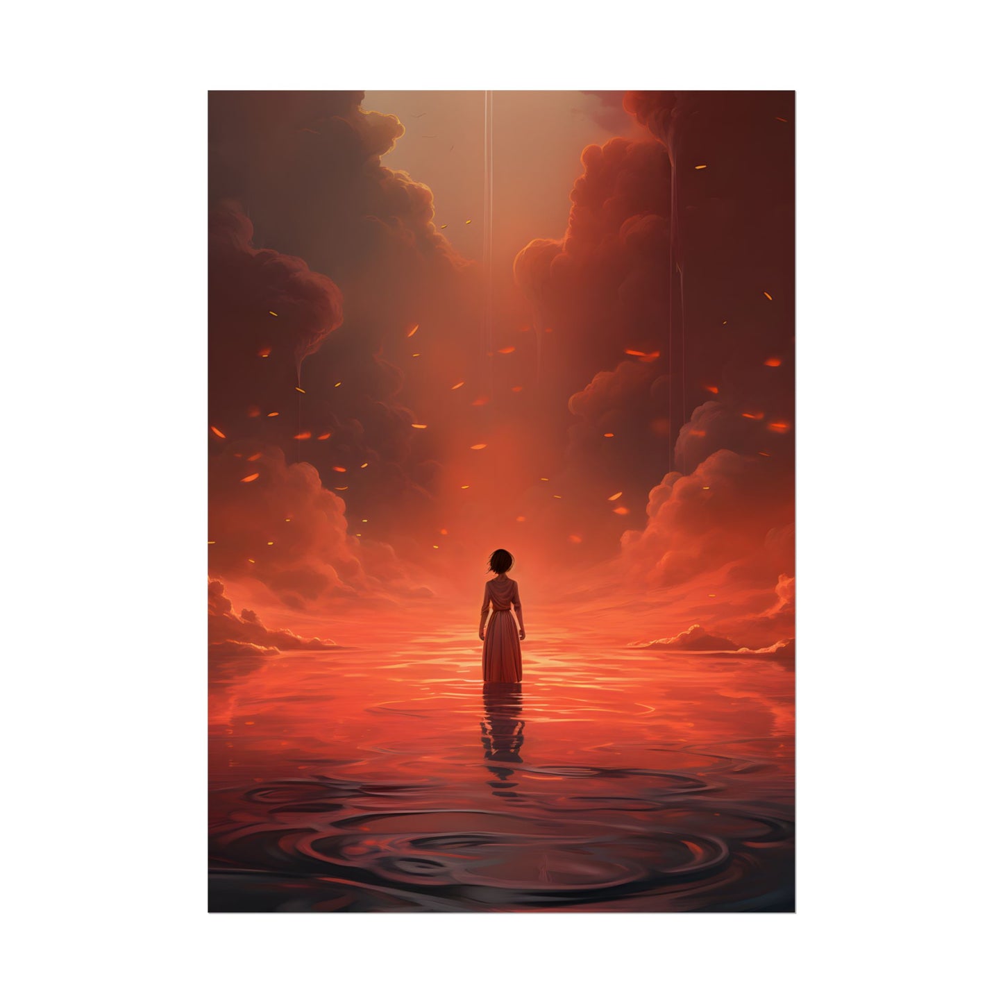 Vibrant Sunflower in Full Bloom: Outdoor Artwork - Poster
