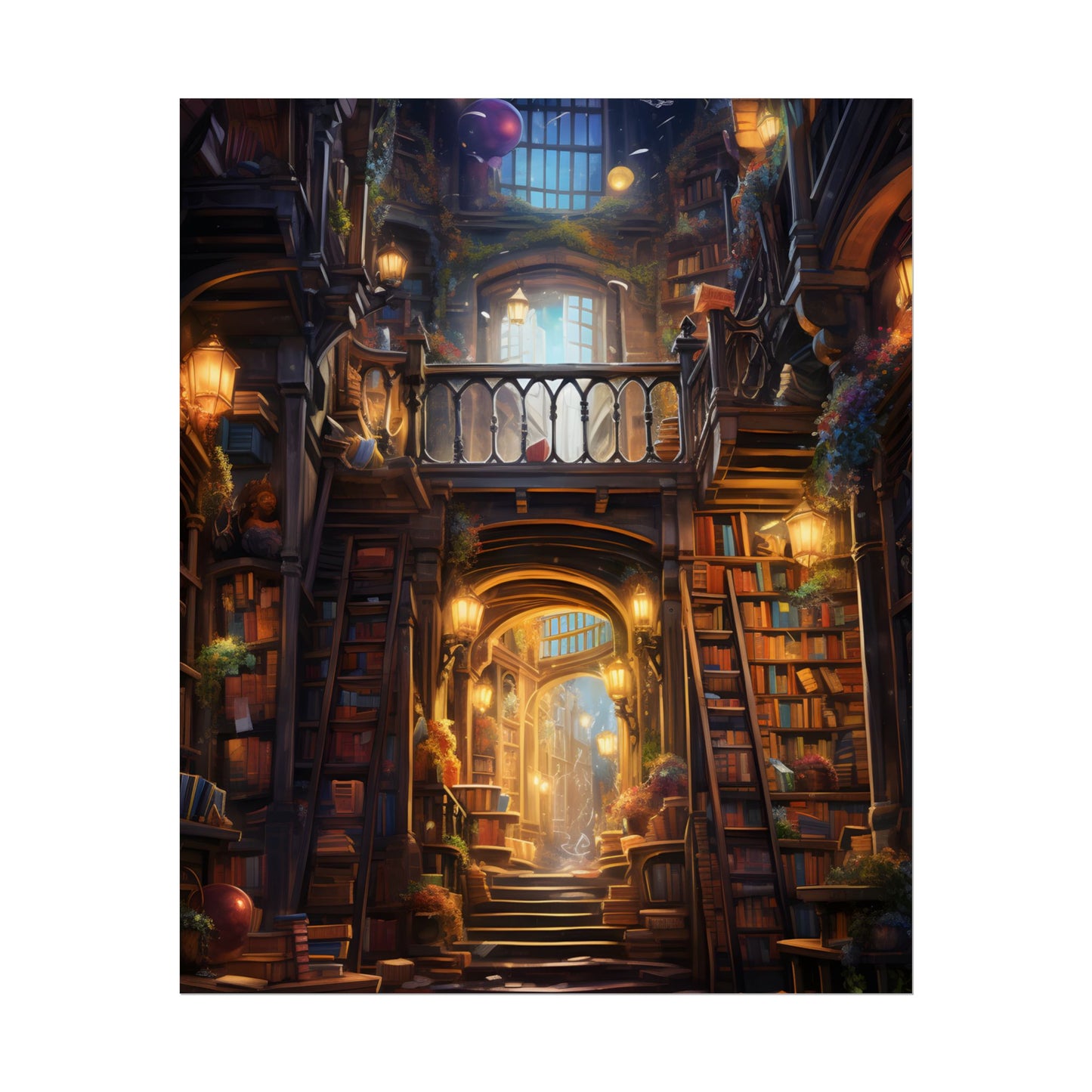 Cozy Magical Bookshop: Enchanting Artwork - Poster
