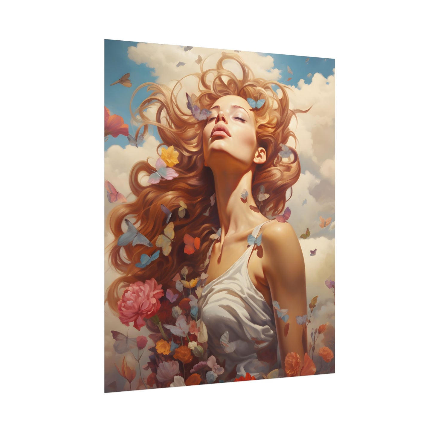 Vibrant Outdoor Cafe: Relaxed Atmosphere Artwork - Poster