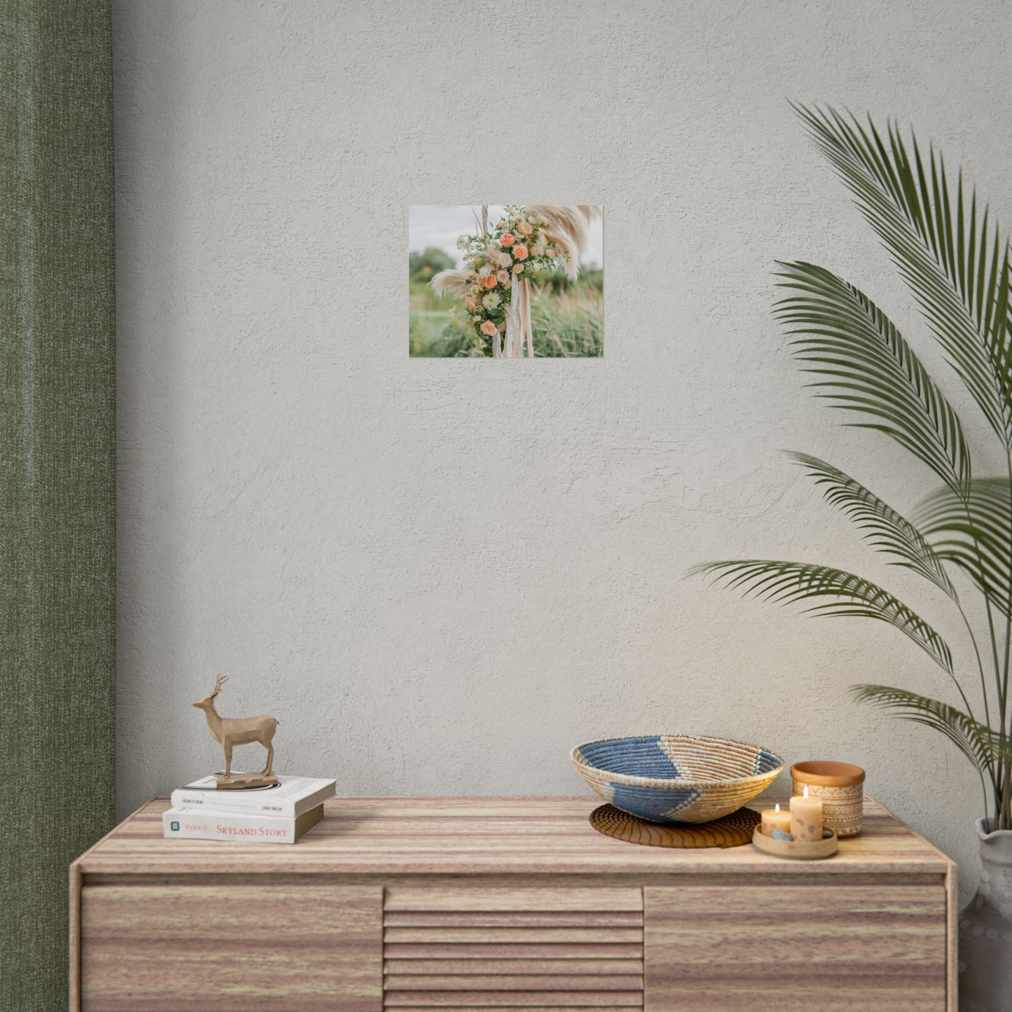 Whimsical Floral Wonders: Vibrant Pampas Garden Art - Poster