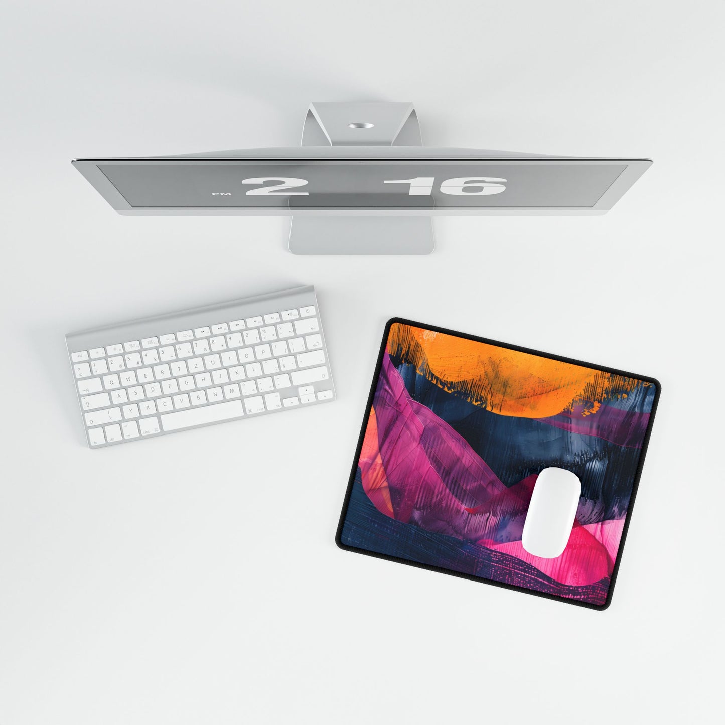 Vibrant Abstract Art: Organic Patterns in Modern Colors - Desk Mat