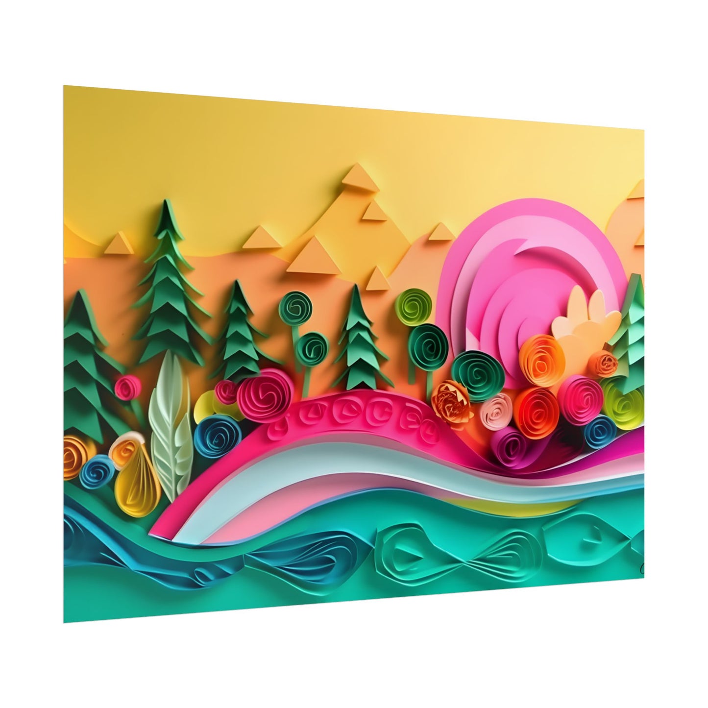 Magical Beach Sunset: Peaceful Landscape Art - Poster