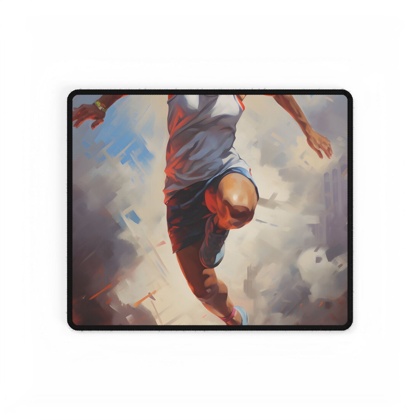 Passionate Athlete: Dedicated Portrait - Desk Mat