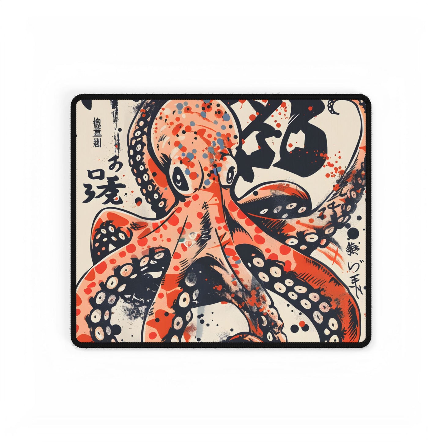 Traditional Octopus: Ukiyo-E Style Japanese Art Illustration - Desk Mat