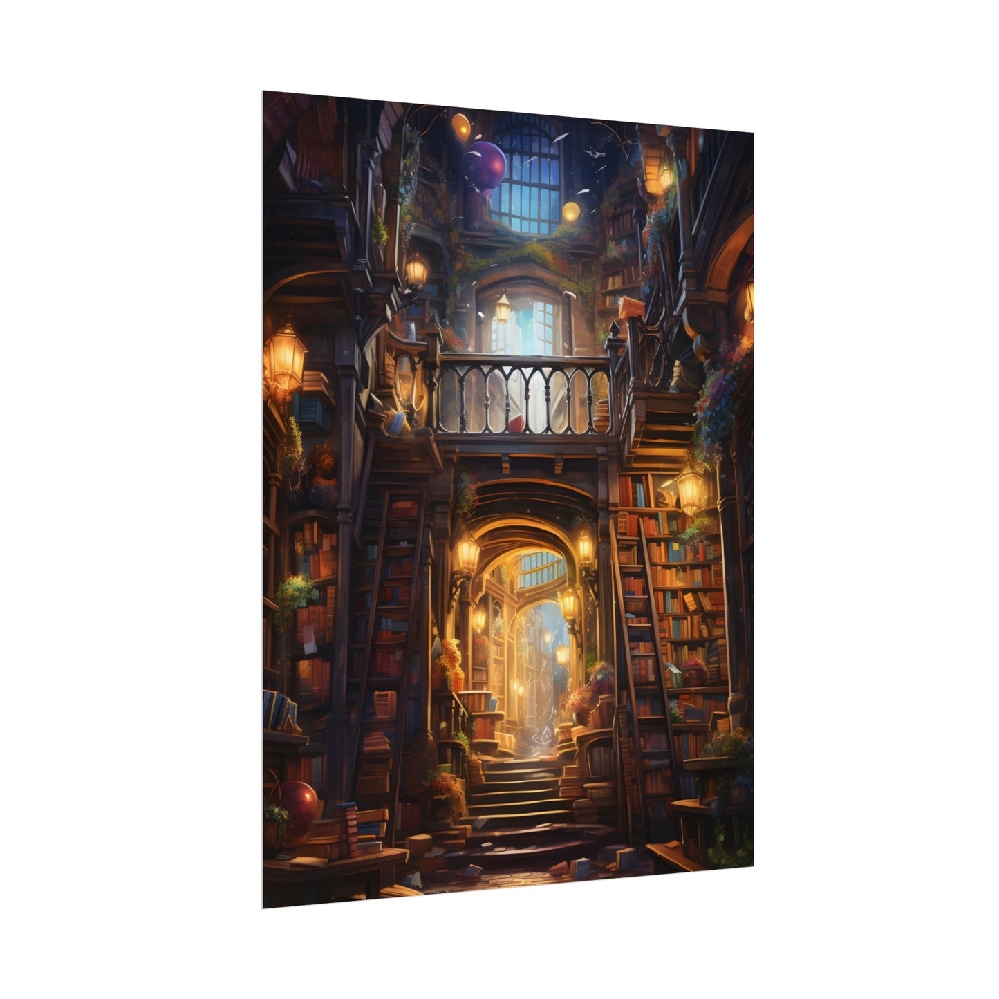 Cozy Magical Bookshop: Enchanting Artwork - Poster