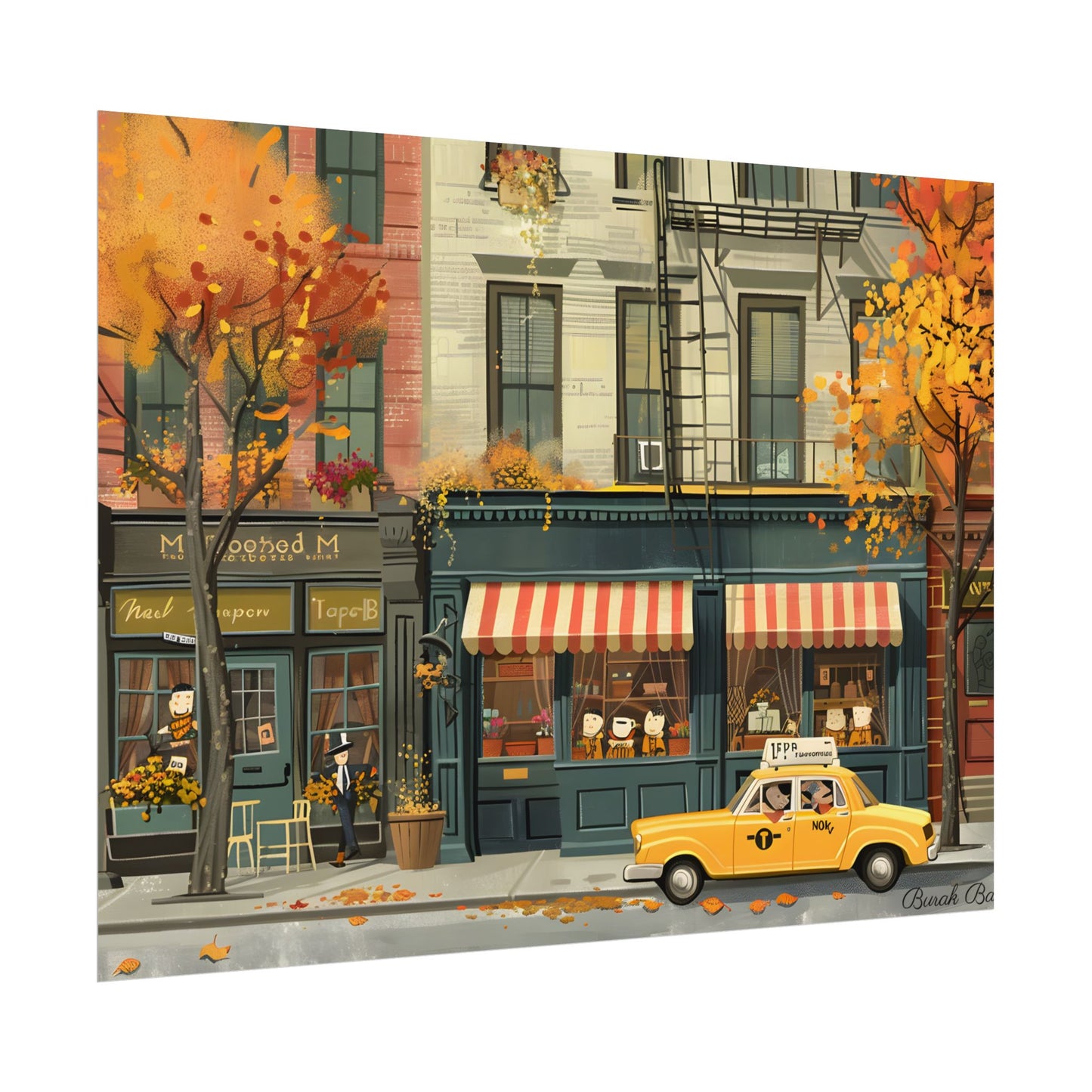 Whimsical Yellow Dreams: Playful Building Digital Art - Poster