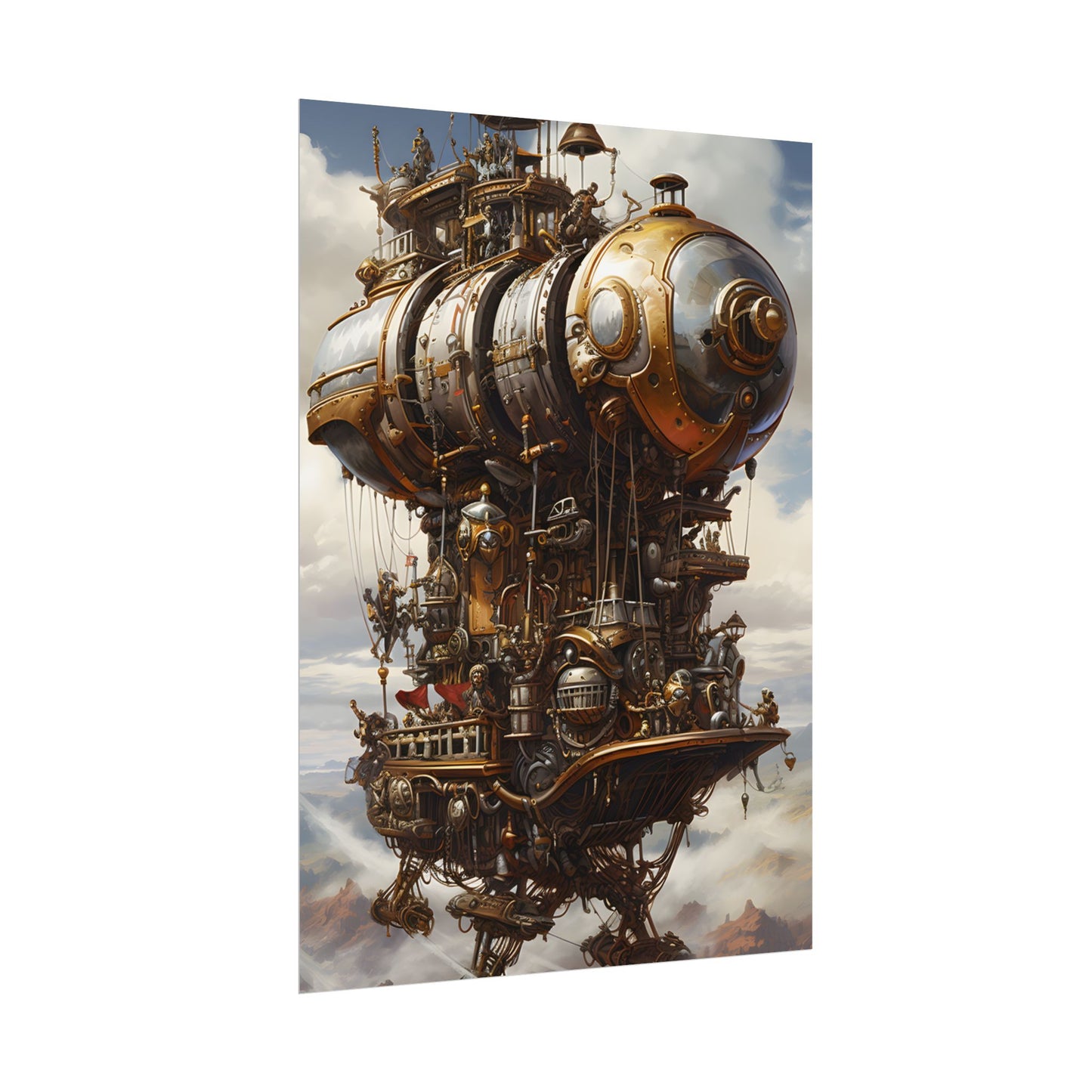 Steampunk Sky-Liner Thrill: A Fierce Airship Race - Poster