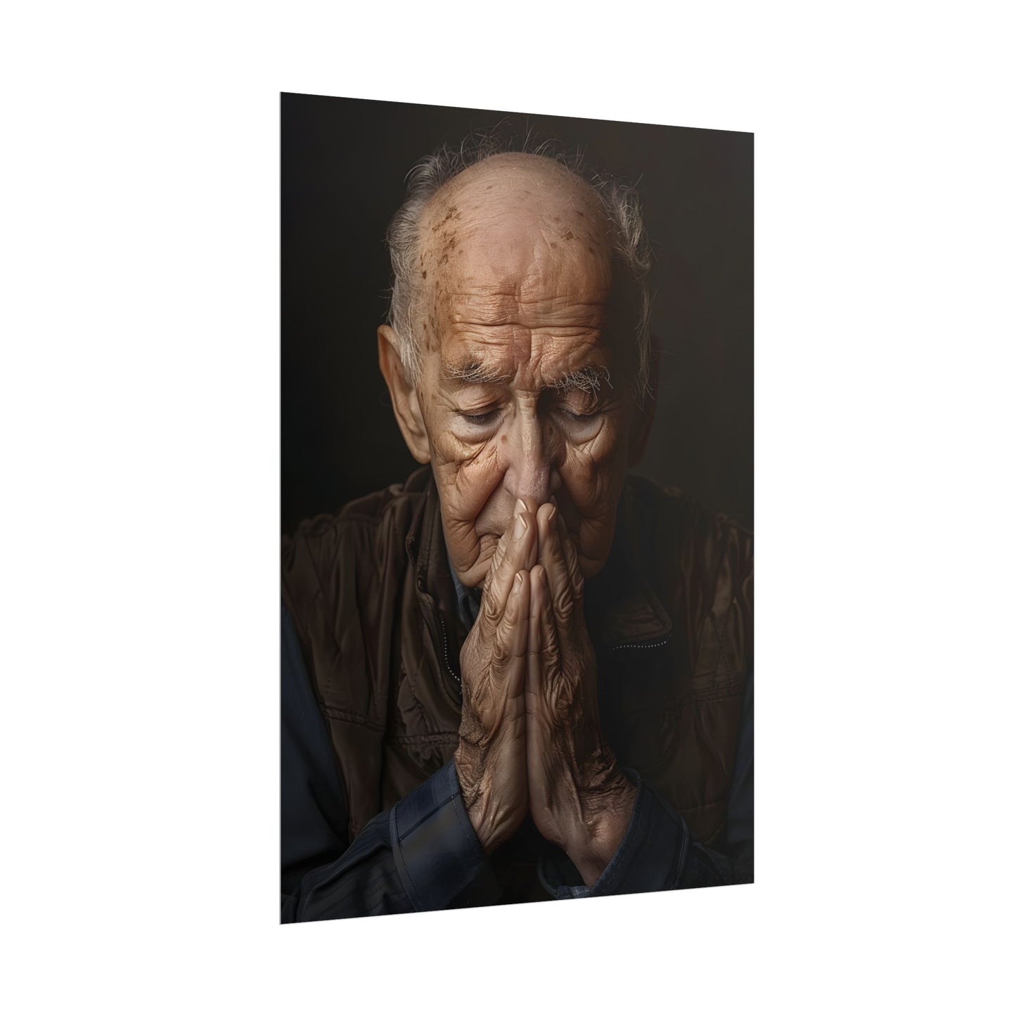 A Moment in Time: Gentle Aged Man in Formal Contemplation - Poster