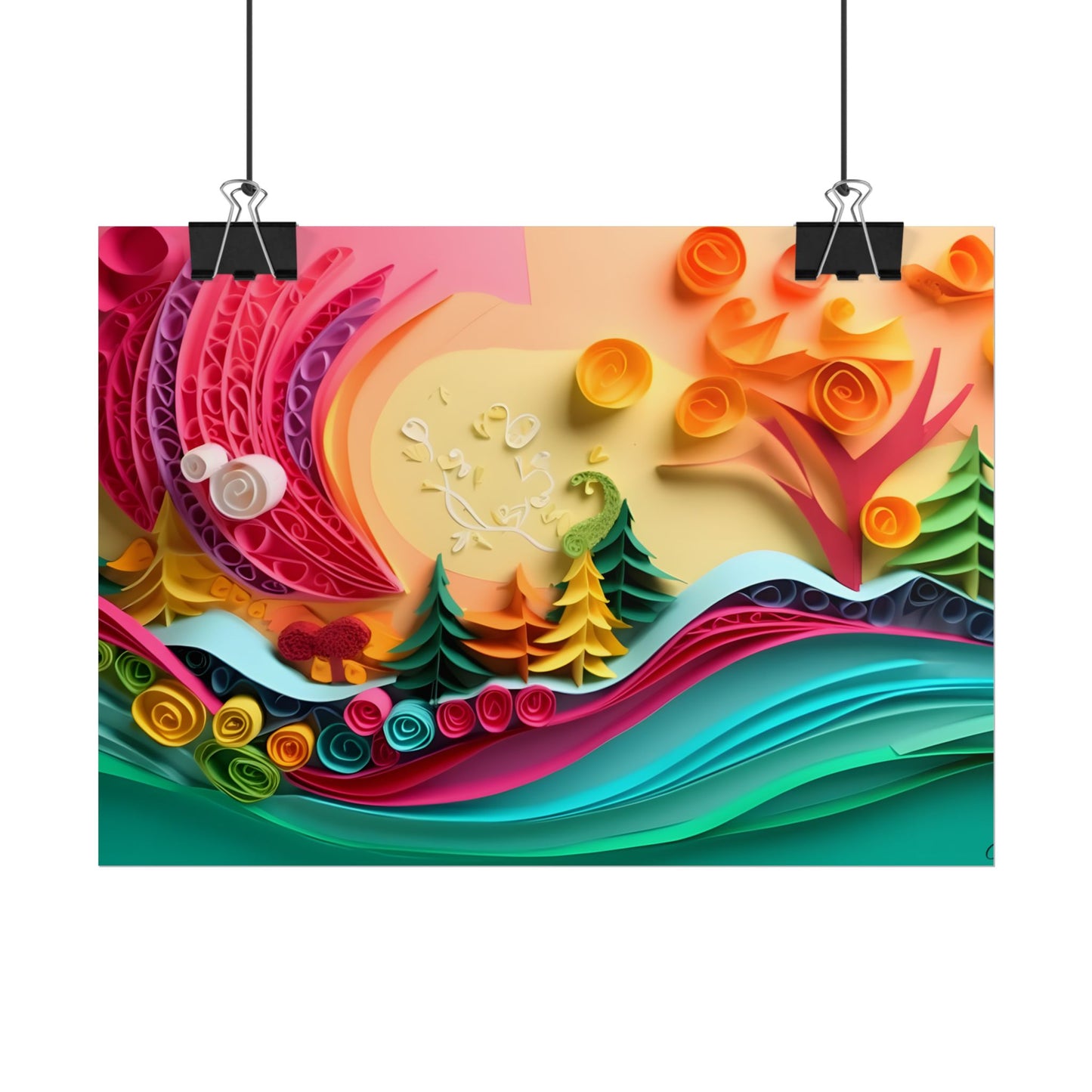 Paper Quilling Art: Creative Craftsmanship in Action - Poster
