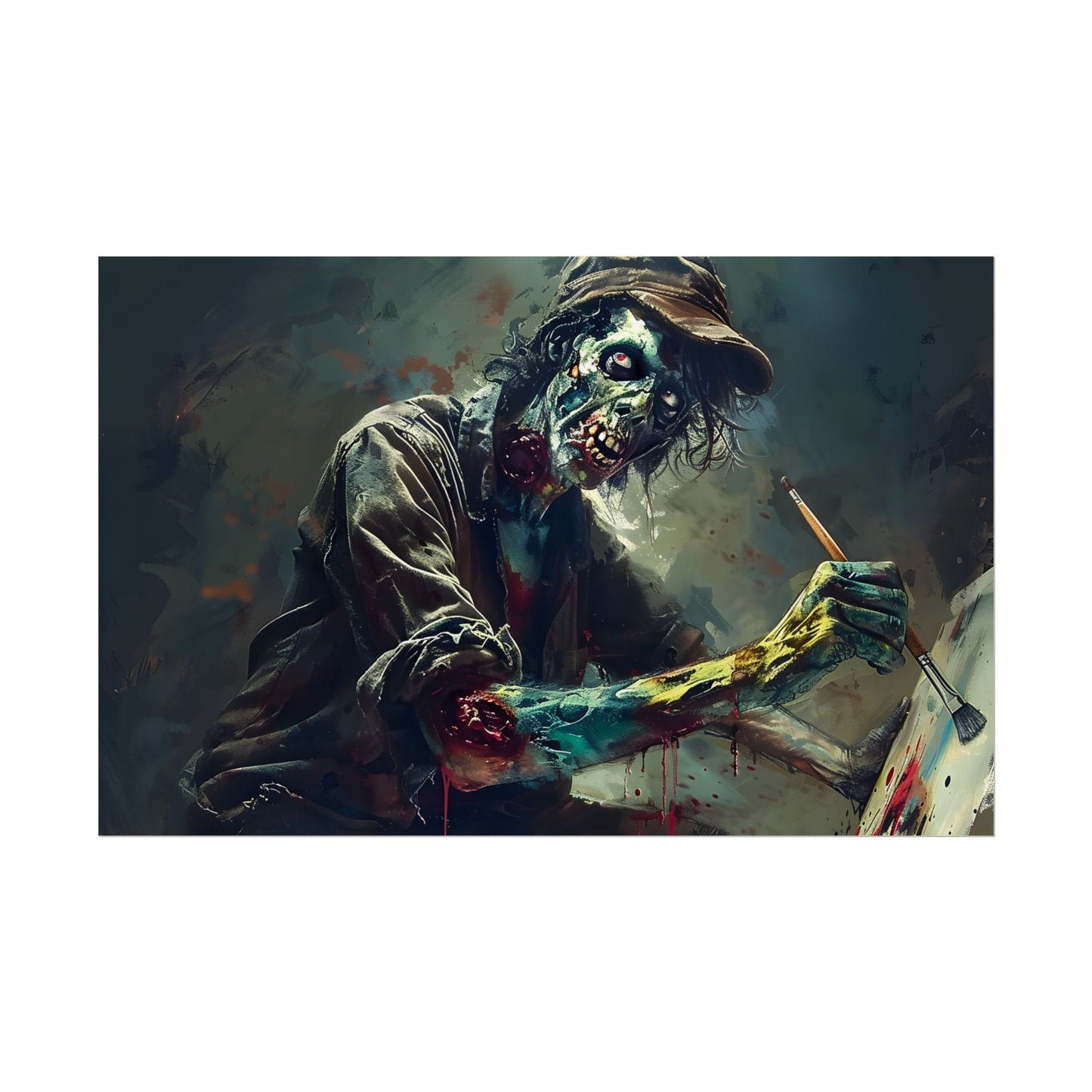 Zombie Horror Original Art: Original Artwork - Poster