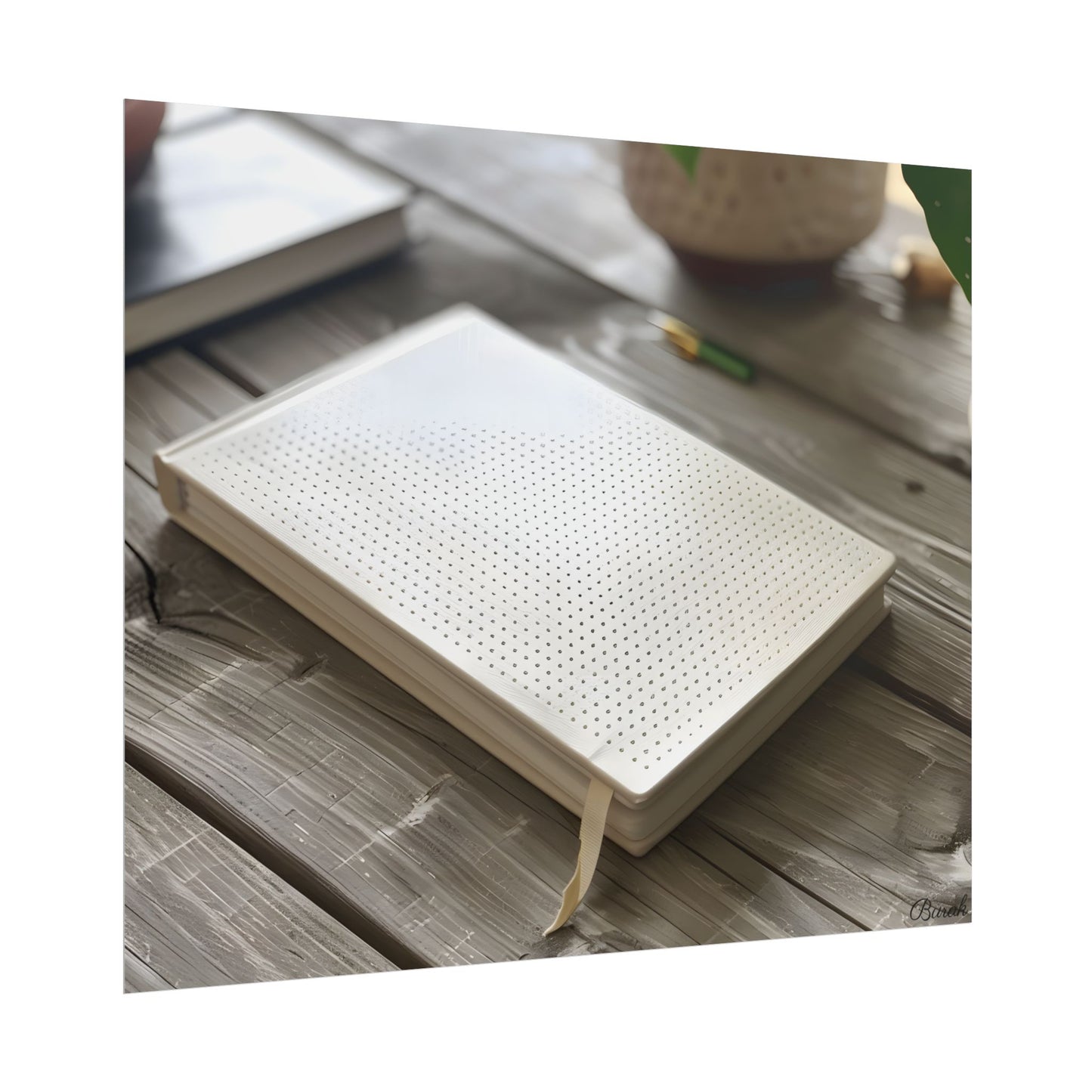 Minimalist Notebook: Embossed Dot Pattern Art - Poster