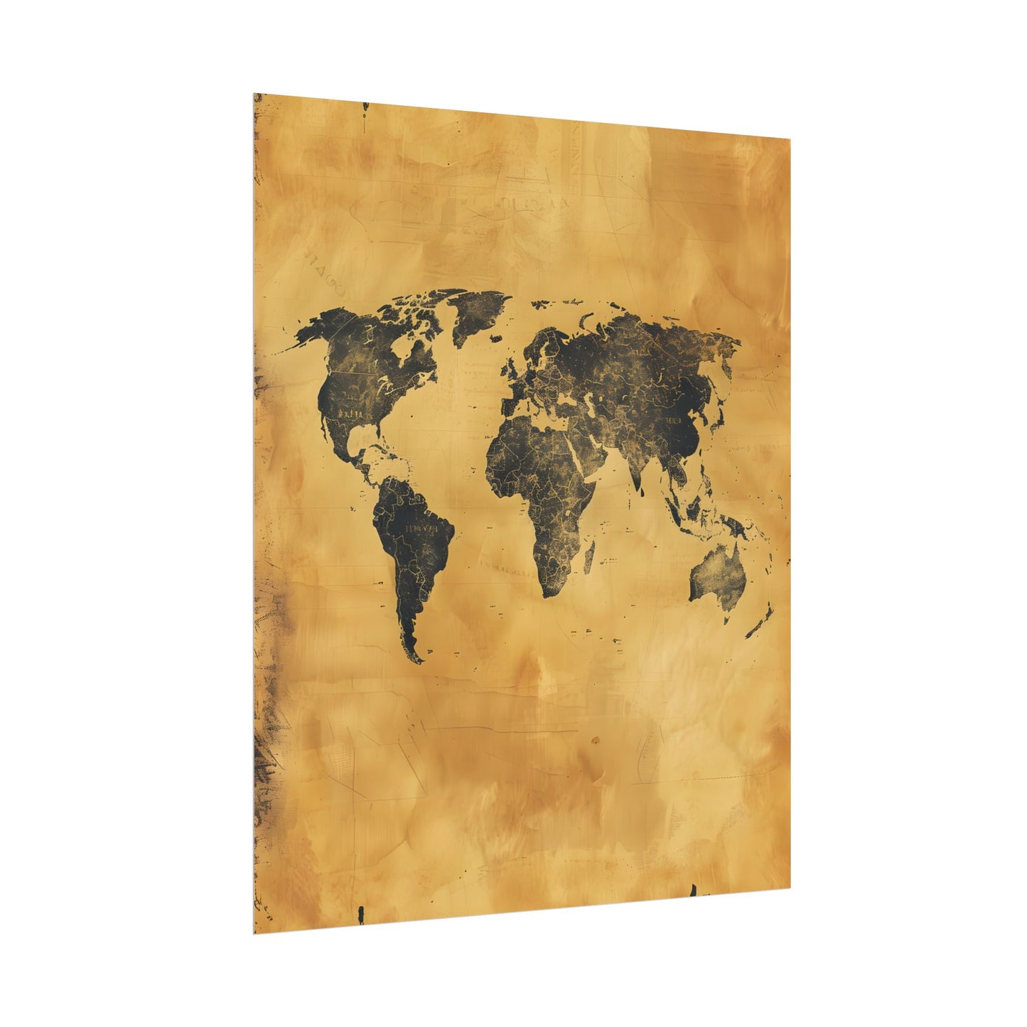 Vintage World Map: Decorative Art Piece - Poster