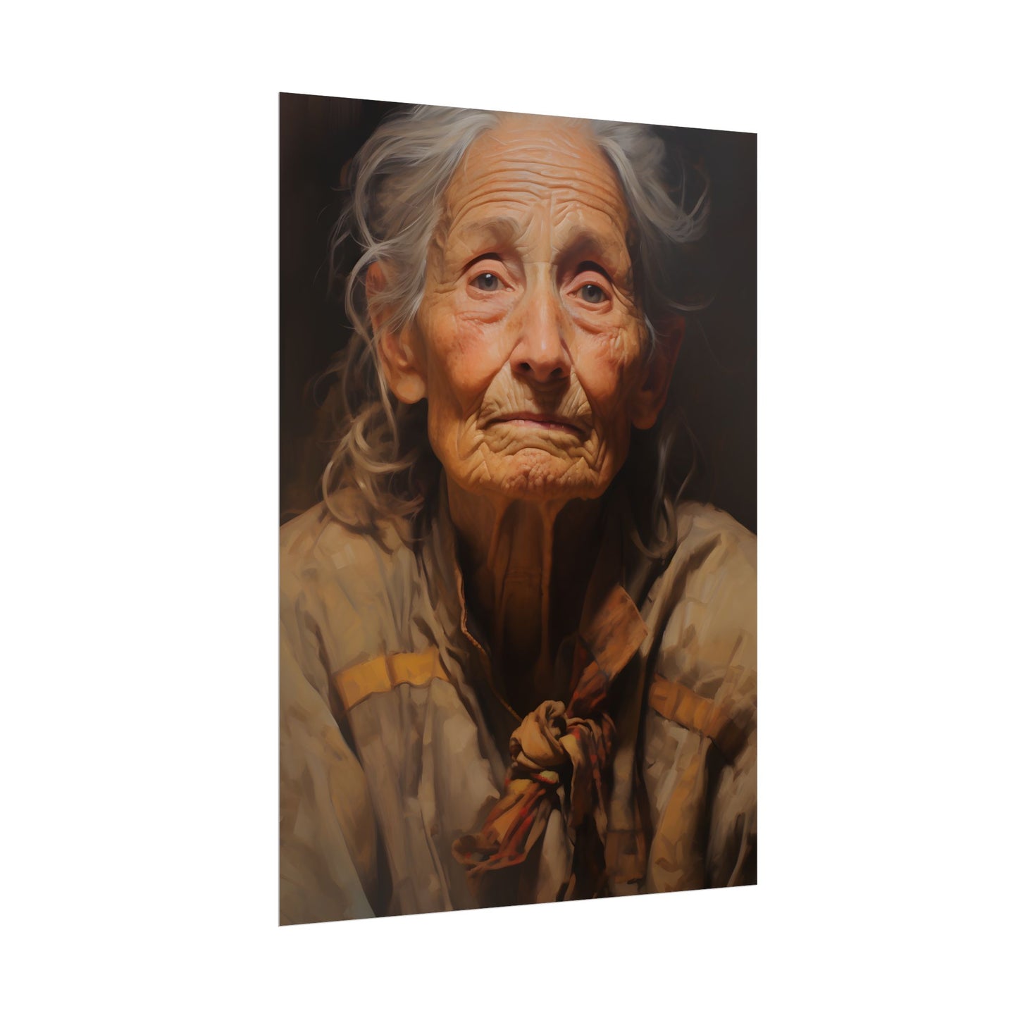 Wisdom of Age: Portrait of an Elderly Person - Poster