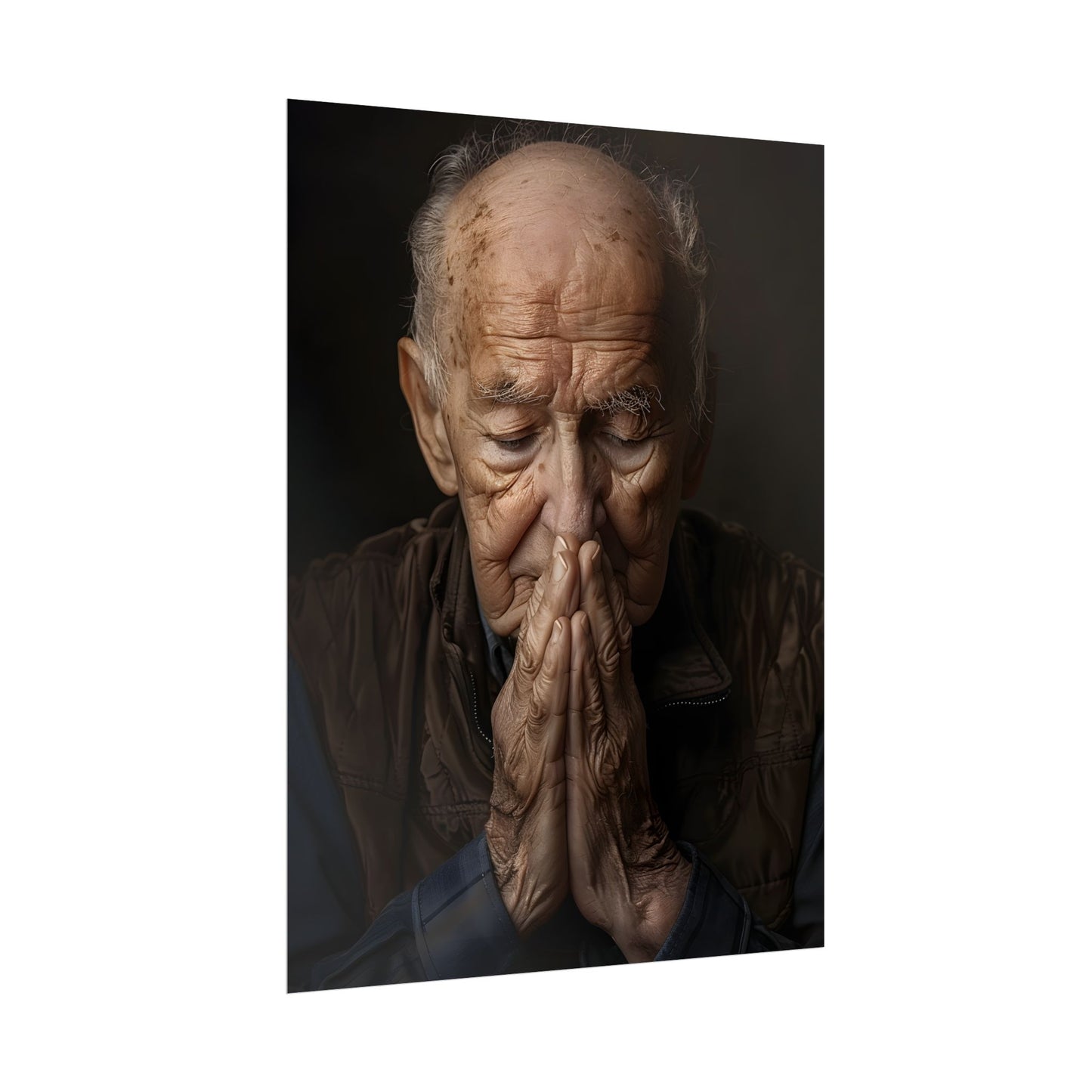 A Moment in Time: Gentle Aged Man in Formal Contemplation - Poster