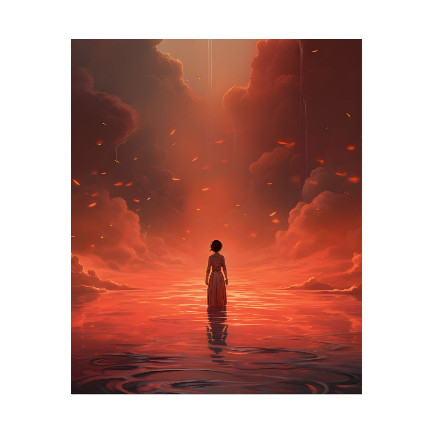 Vibrant Sunflower in Full Bloom: Outdoor Artwork - Poster