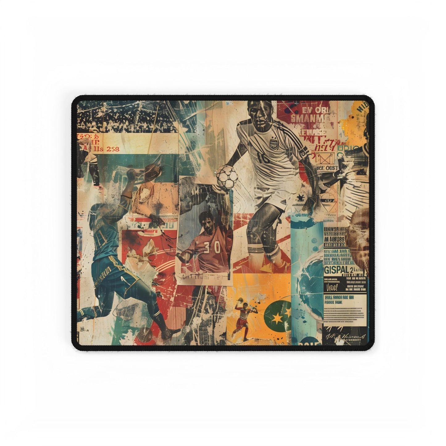 Vintage World Cup Posters: A Historic Soccer Collection - Desk Mat