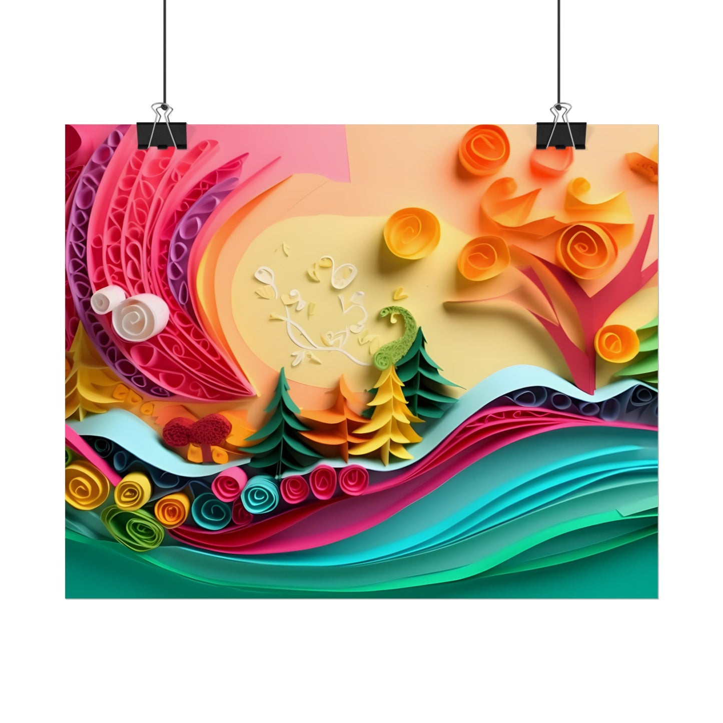 Paper Quilling Art: Creative Craftsmanship in Action - Poster